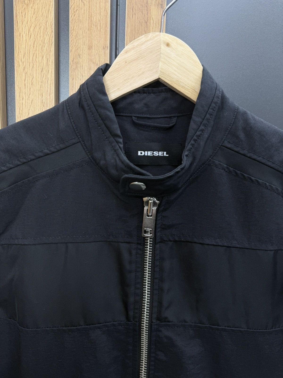 Diesel Diesel Black Biker Jacket Nylon Size M Size US M / EU 48-50 / 2 - 5 Thumbnail