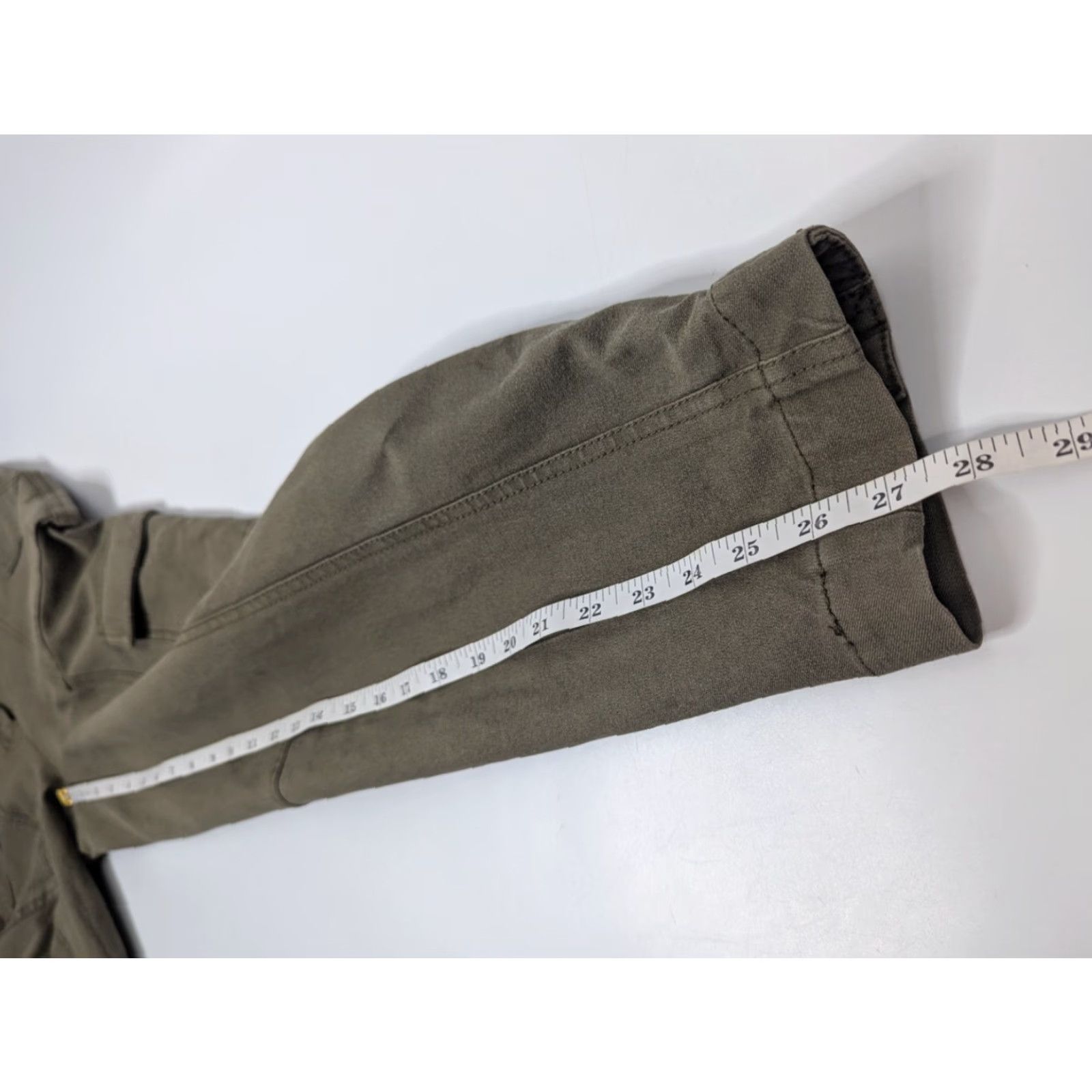Vintage Derek Lam 10 Crosby Cargo Pants Womens 2 Green Utility Fatigue Military City Quiet Luxury Cargo Pockets Stretch Tailored Regular Tapered Size 26" / US 2 / IT 38 - 7 Thumbnail