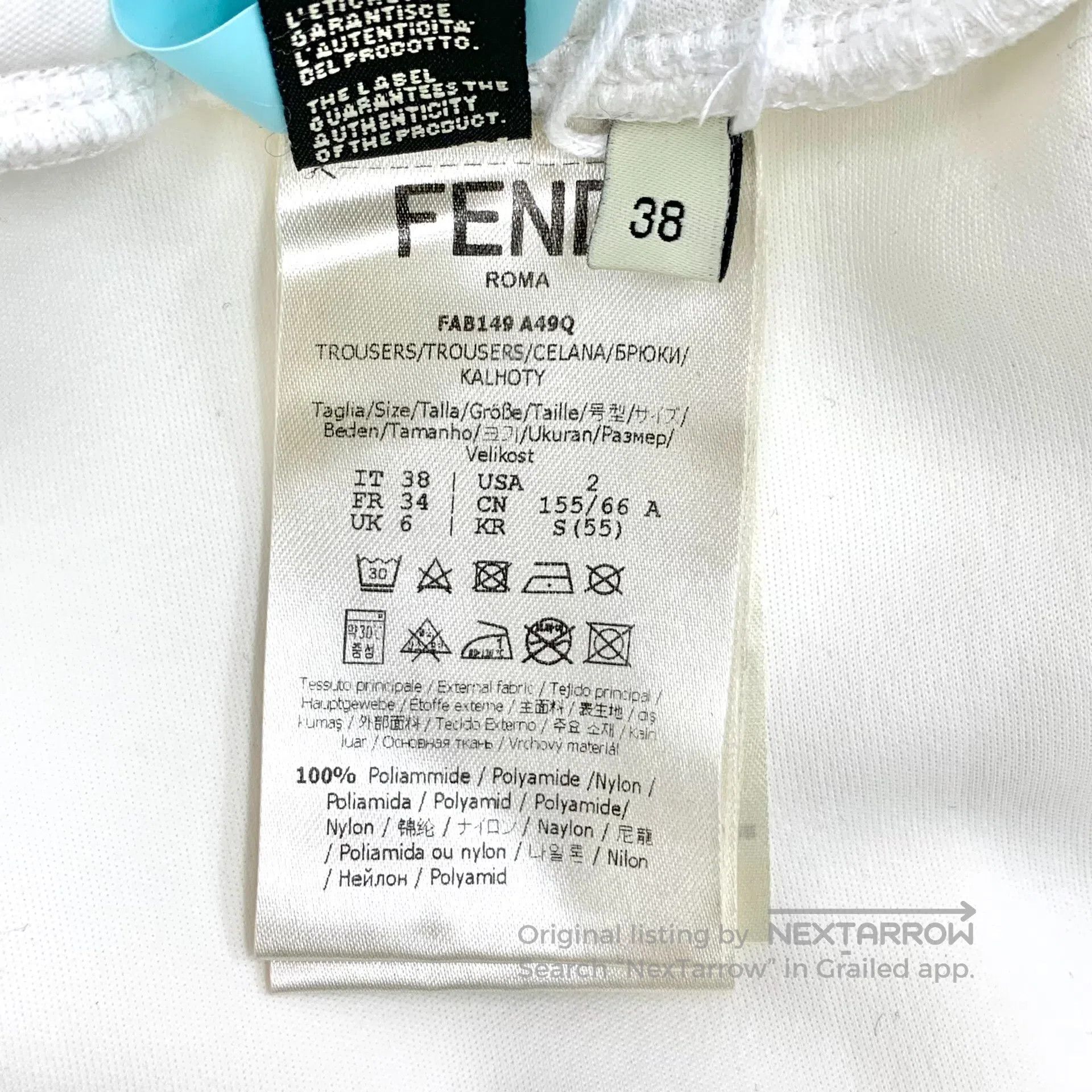 Fendi FENDI White La Vie En Rose Pattern Printed Drawstring Casu Size US 38 / EU 54 - 7 Thumbnail