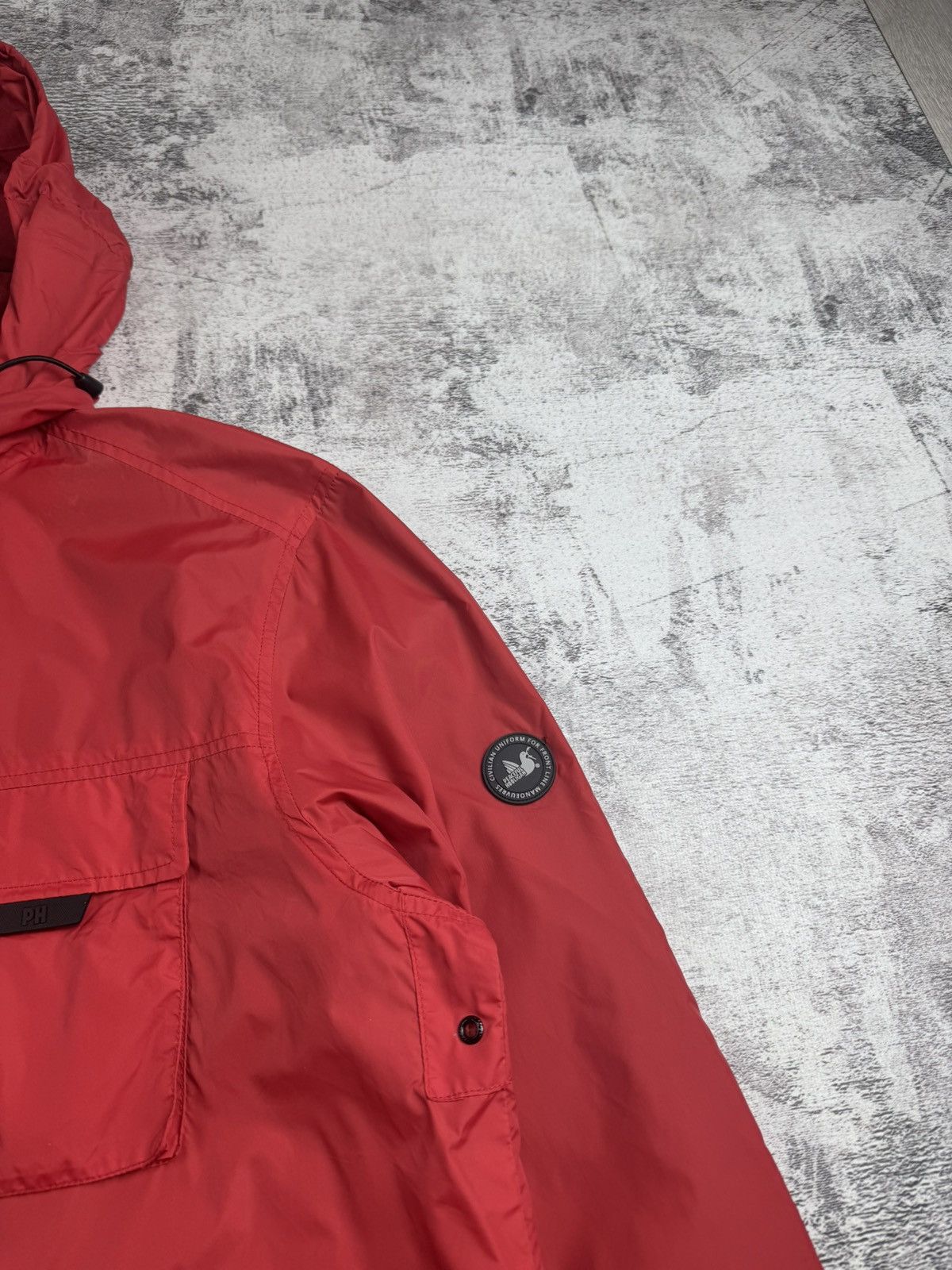 Vintage Peaceful Hooligan Dudley Red Zip Men’s XL Nylon Pocket Jacket Winderbreaker Size US XL / EU 56 / 4 - 7 Thumbnail