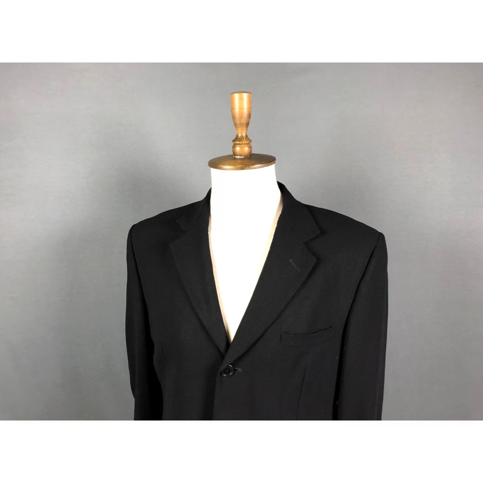 Versace Versace Blazer Wool Men 50 Black Blazer Mens Wool Jacket 3 Button Pockets Classic Suit Coat Size 50R - 4 Thumbnail
