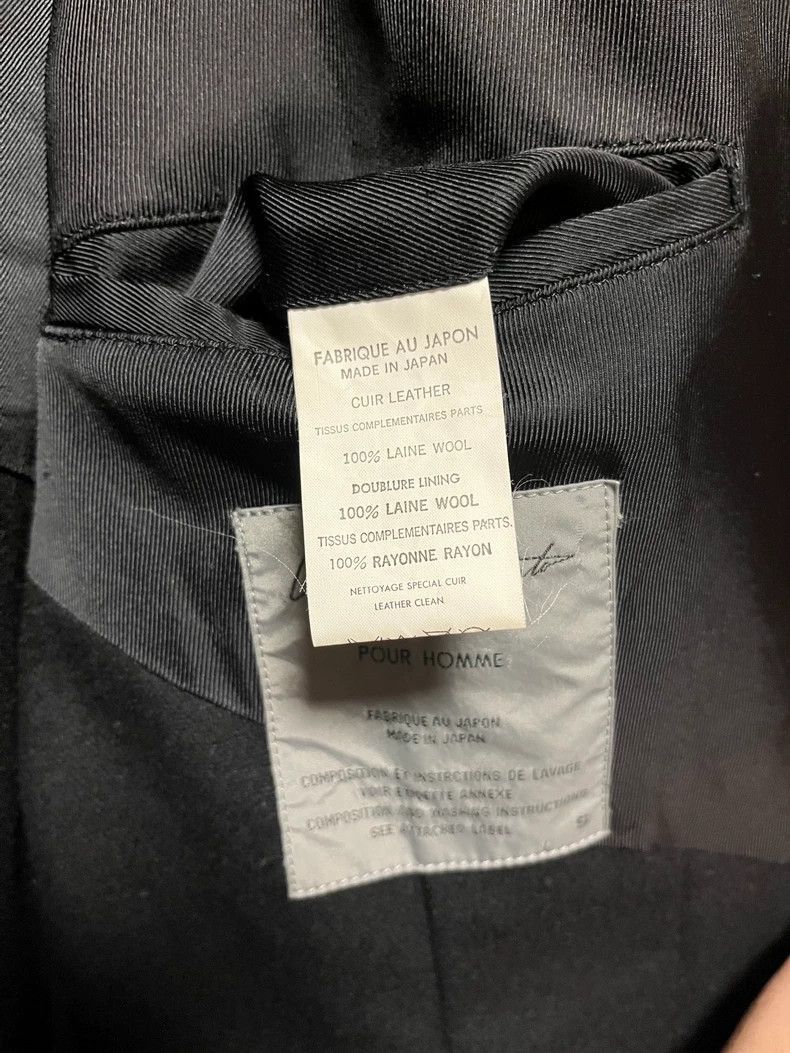 Yohji Yamamoto Yohji Yamamoto Yohji Yamamoto Black Leather Coat for Sale Size US L / EU 52-54 / 3 - 4 Thumbnail