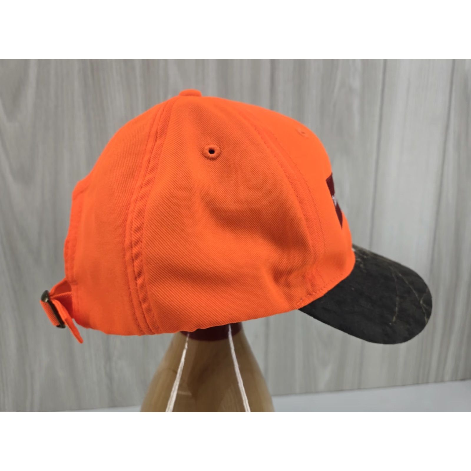 Vintage CAT Baseball Cap Hat OSFM Mens Orange Logo Strapback Camouflage, Thompson Rental Store, One Size Size ONE SIZE - 5 Thumbnail