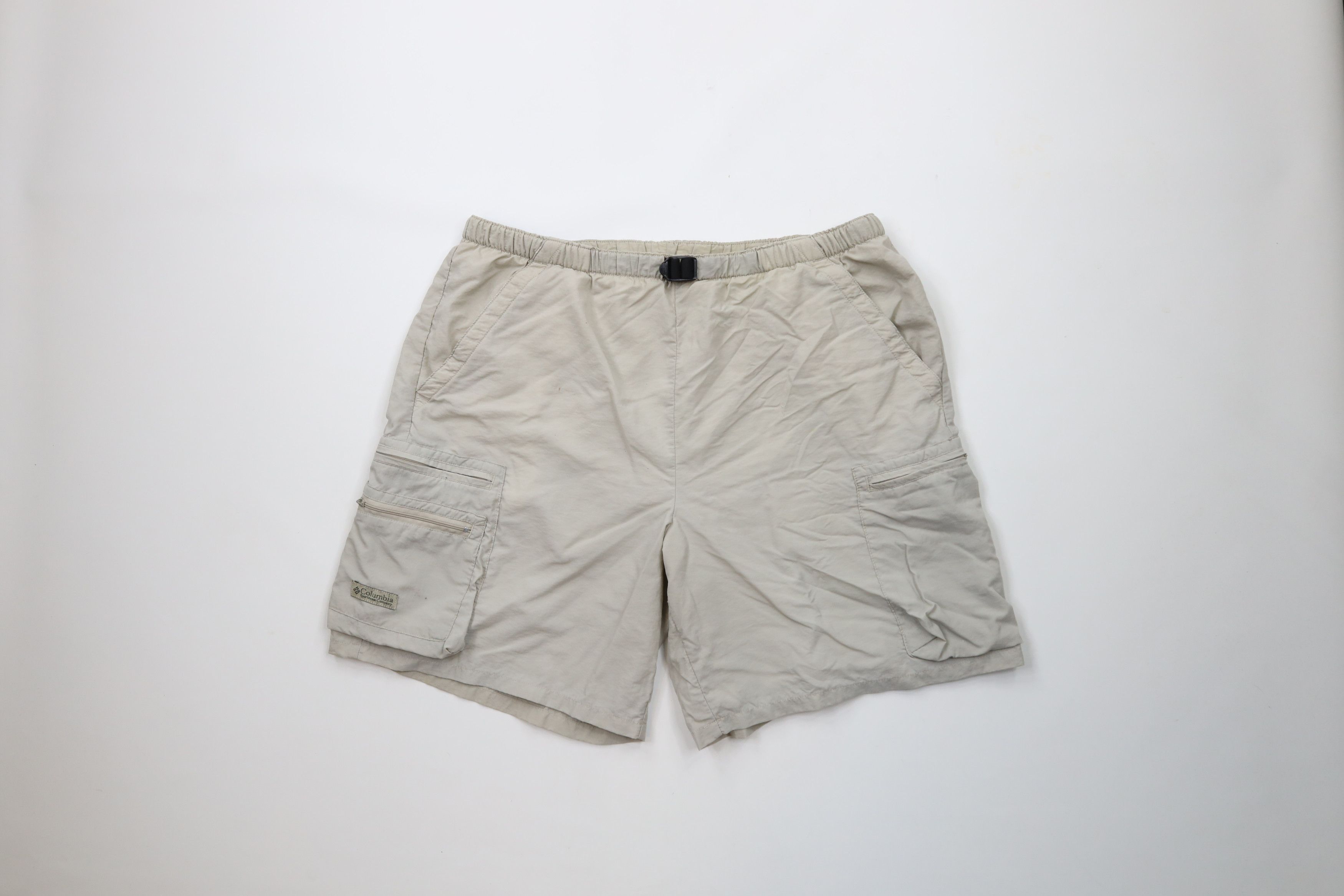 Columbia × Vintage Vintage 90s Columbia Belted Lined Above Knee Cargo Shorts Size US 34 / EU 50 - 1 Thumbnail