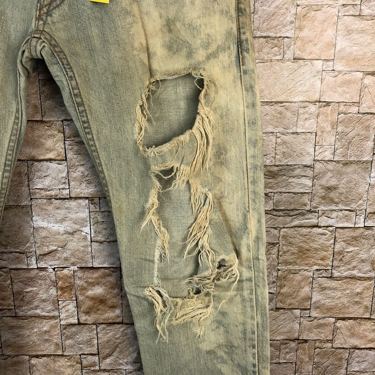 Japanese Brand Jacky Gear japan Blue ripped Distressed Denim Pants #A950 Size US 30 / EU 46 - 10 Thumbnail