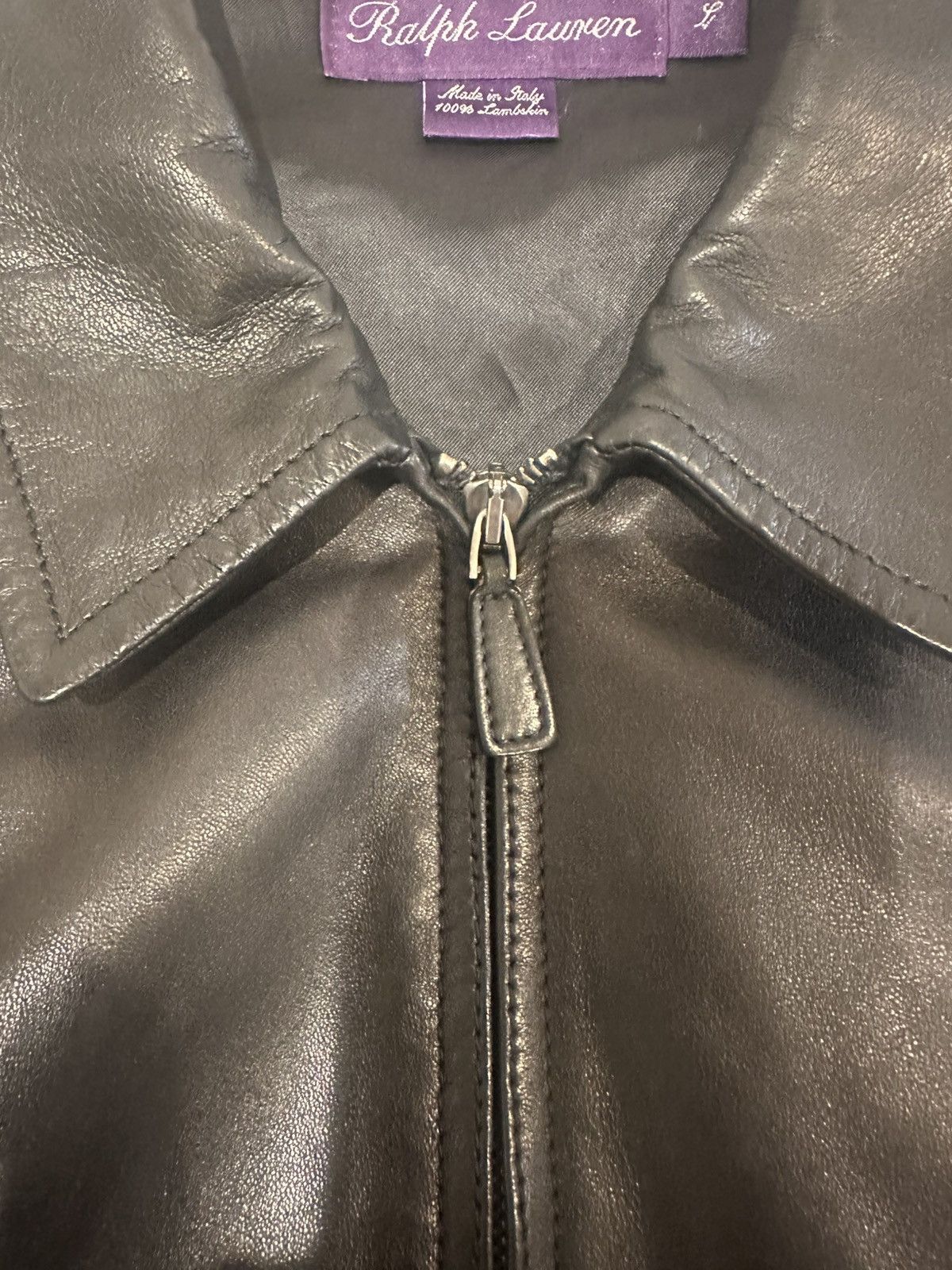Ralph Lauren Purple Label Ralph Lauren Purple Label Black Lambskin Leather Jacket Size US L / EU 52-54 / 3 - 7 Thumbnail