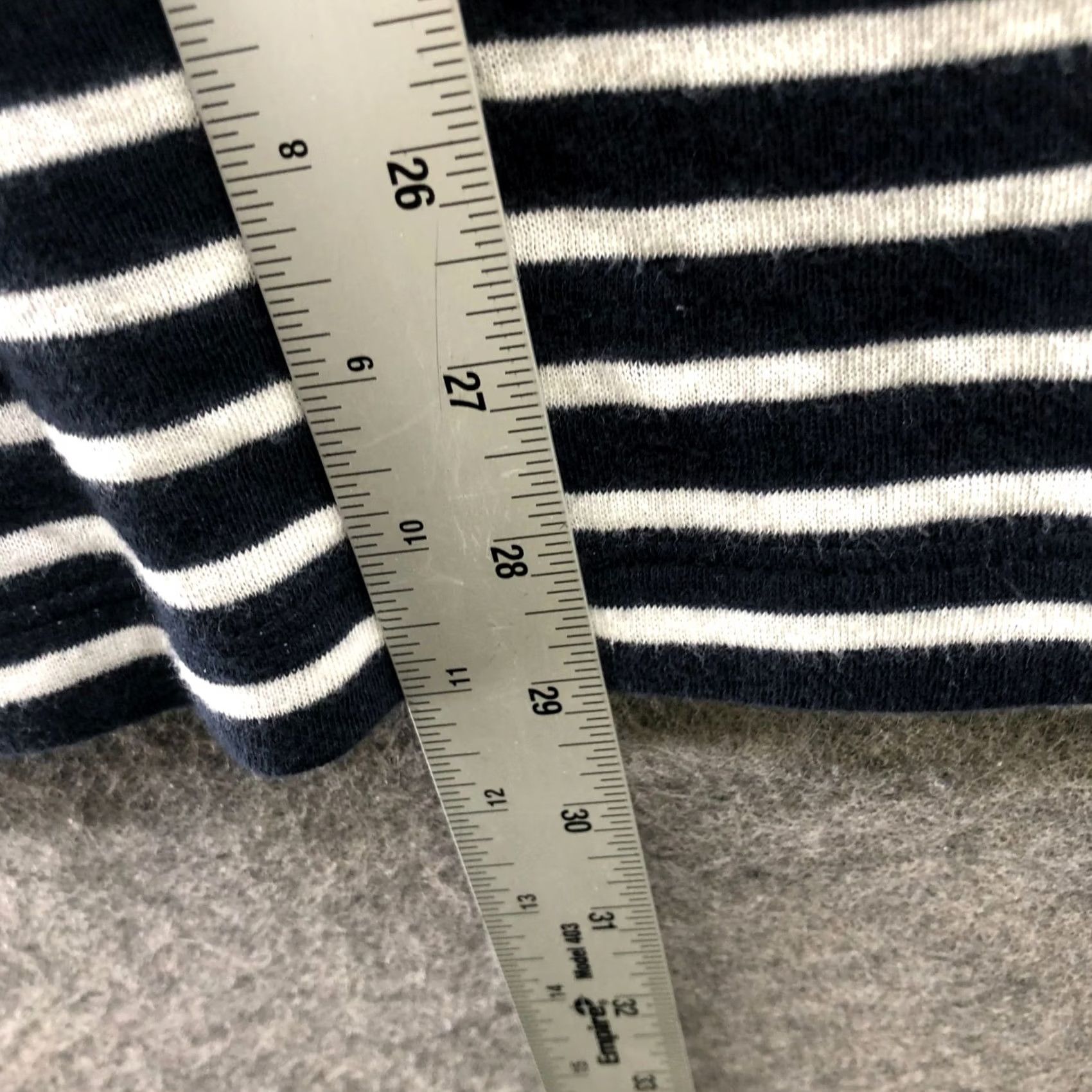 J. Jill J. Jill Hoodie Womens S Navy Blue White Striped Tunic Lounge Cotton S Pullover Crew Neck Casual Size S / US 4 / IT 40 - 8 Thumbnail