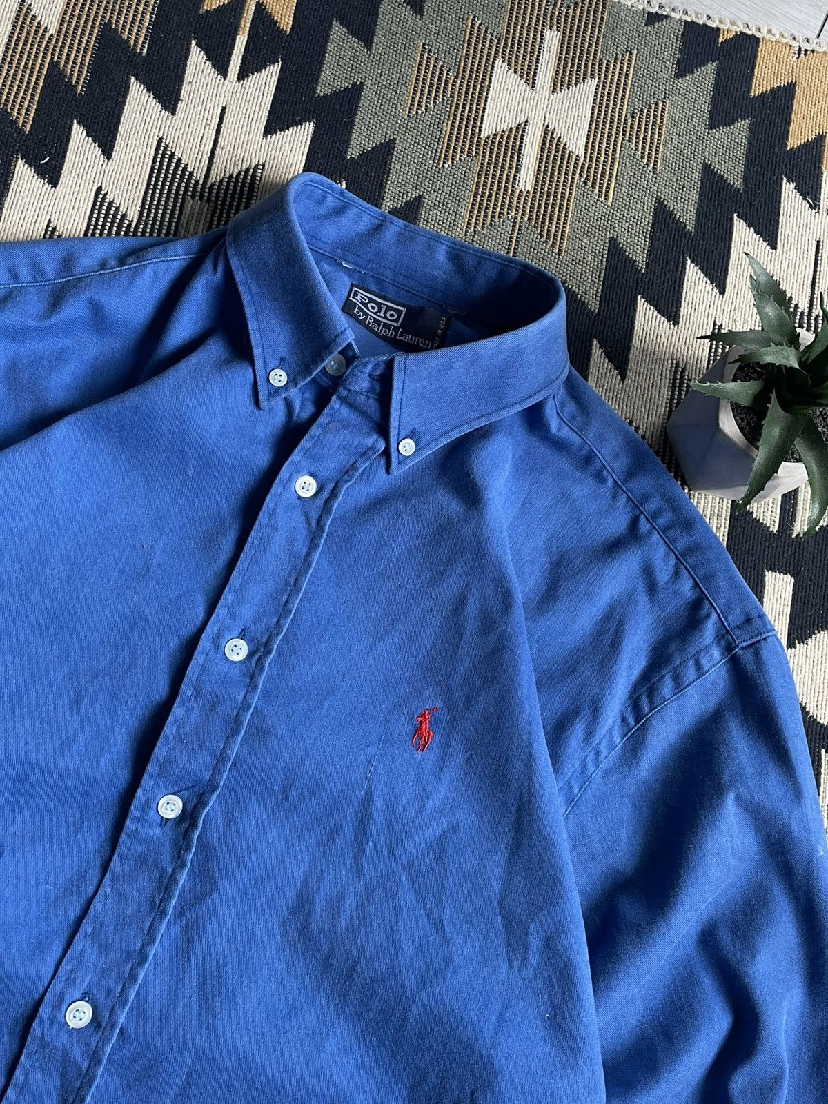 Polo Ralph Lauren × Vintage Vintage 90’s Polo Ralph Lauren USA Button Up Shirt Size US L / EU 52-54 / 3 - 5 Thumbnail