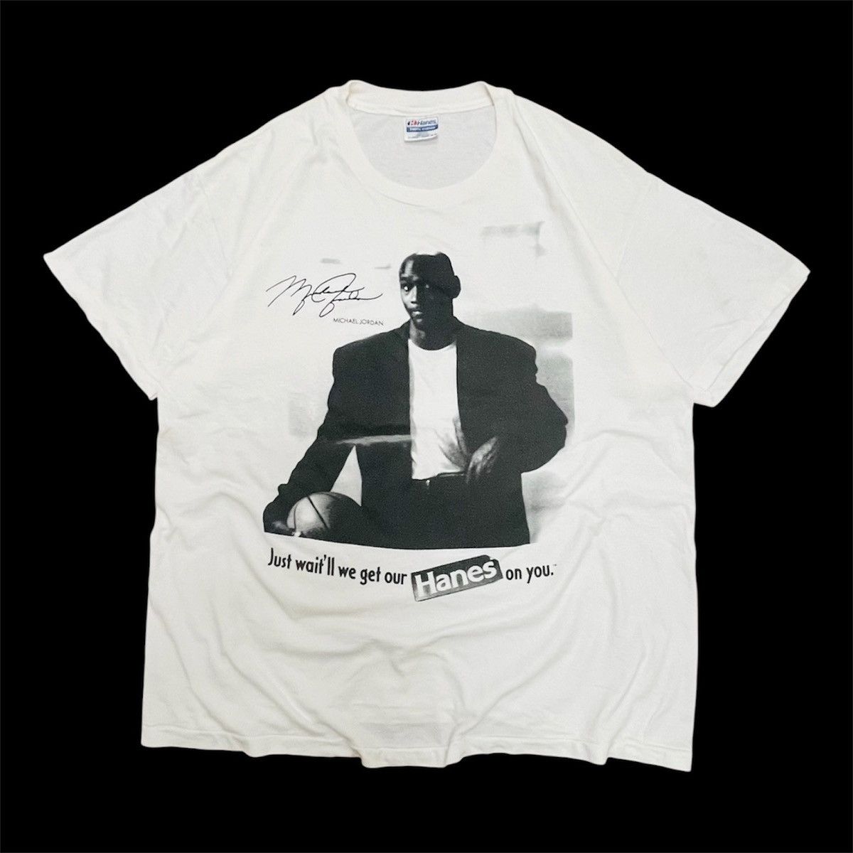 Vintage VINTAGE MICHALE JORDAN 90s x HANES x RARE Size US XL / EU 56 / 4 - 1 Thumbnail