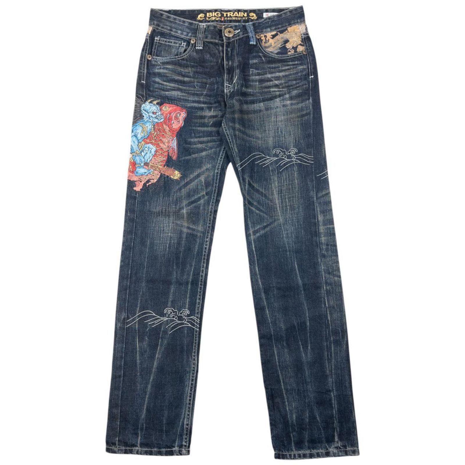 Other Vintage 2000s Big Train Patchwork Japanese Denim Jeans W30 Size US 30 / EU 46 - 4 Thumbnail