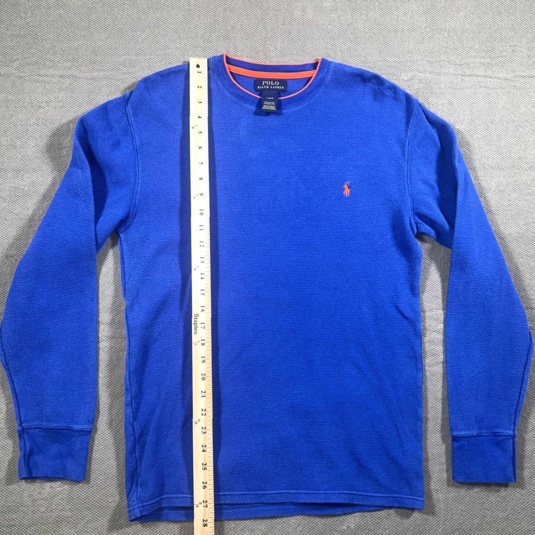 Ralph Lauren Polo Ralph Lauren Blue Thermal Knit Shirt Men’s Large Crest Pony L Size US L / EU 52-54 / 3 - 6 Thumbnail