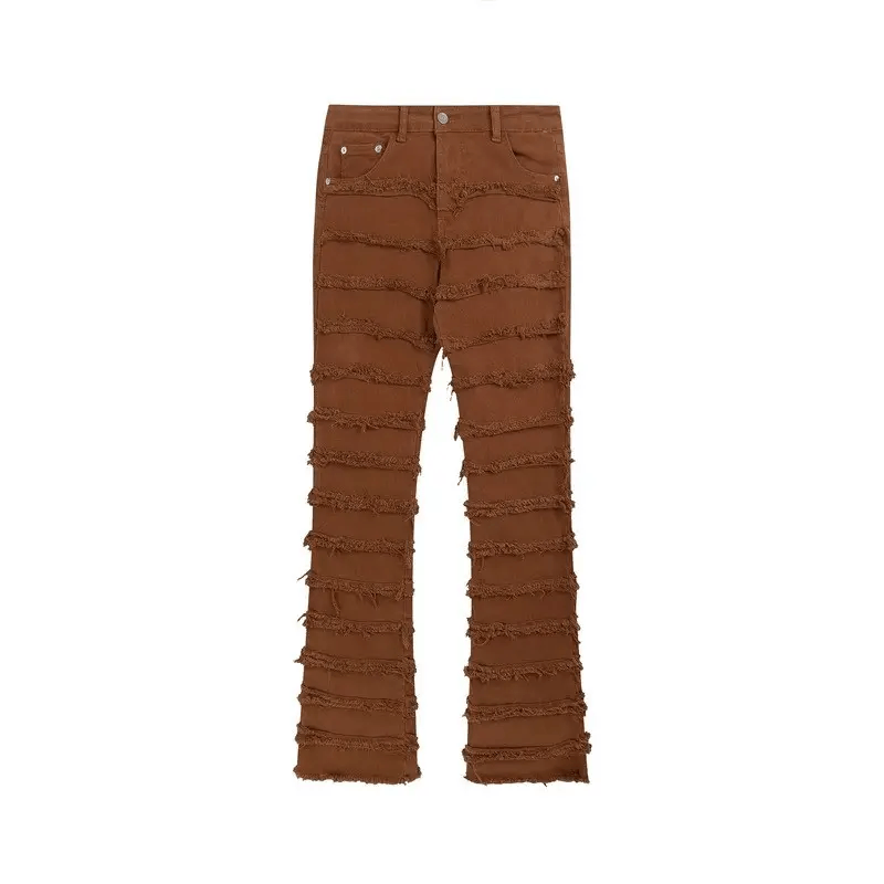 Jean × Vintage Vintage Street Hip Hop Raw Edge Stretch Micro Flare Jeans Size US 30 / EU 46 - 3 Thumbnail