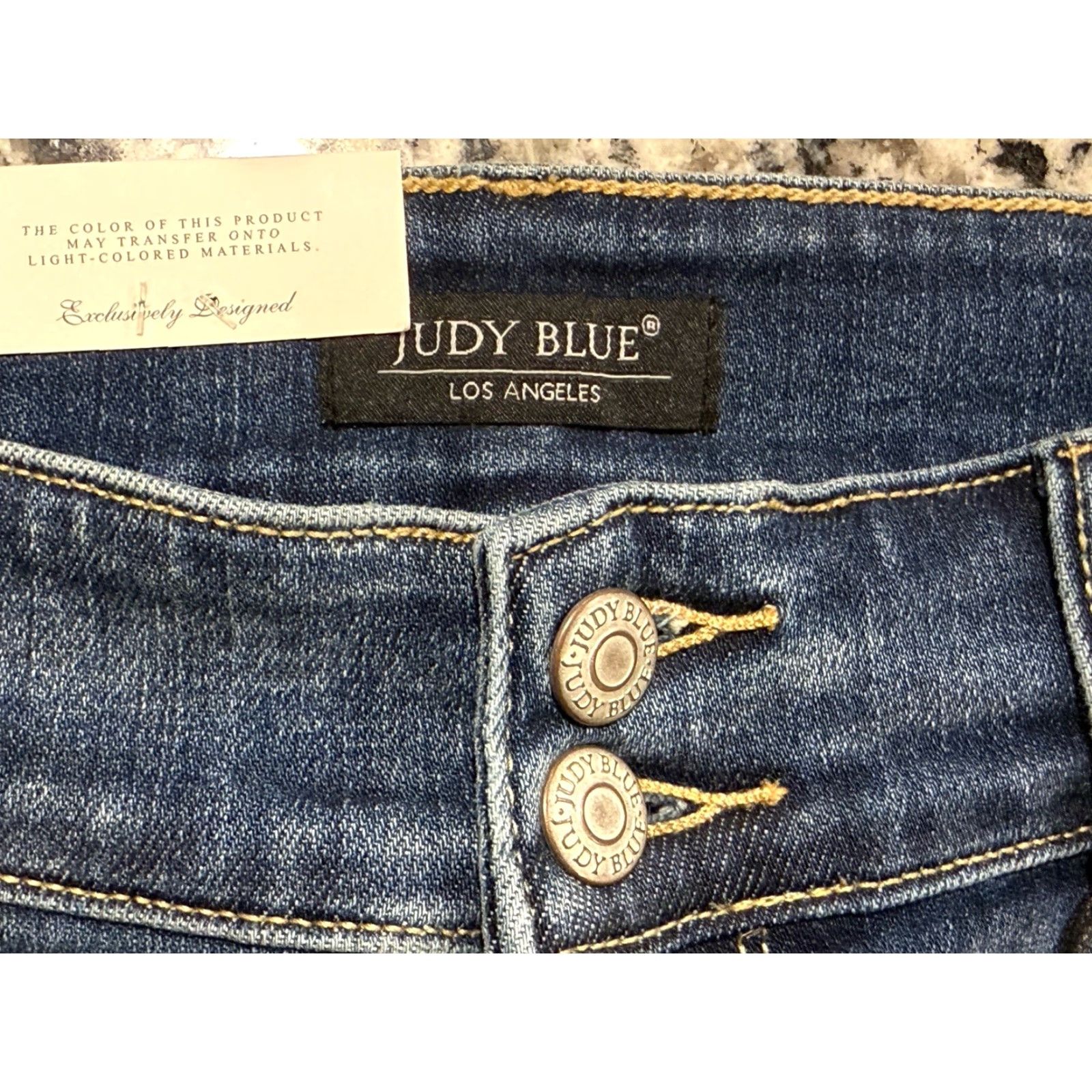 Vintage Judy Blue Daydream Believer Flare Jeans 32x32.5 Dark Blue Women NWT Size 24" / US 00 / IT 34 - 7 Thumbnail