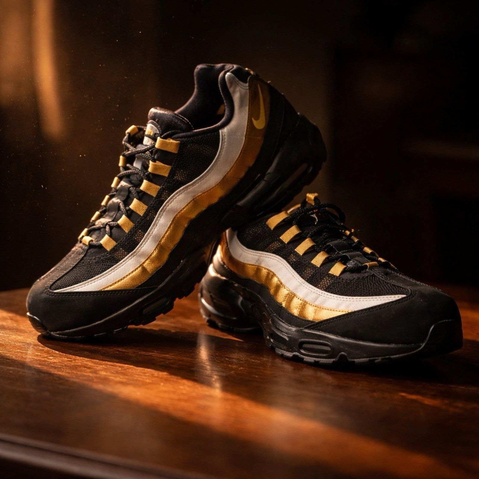 Nike Size 13 - Nike Air Max 95 Premium Metallic Gold No Box Size US 13 / EU 46 - 1 Thumbnail