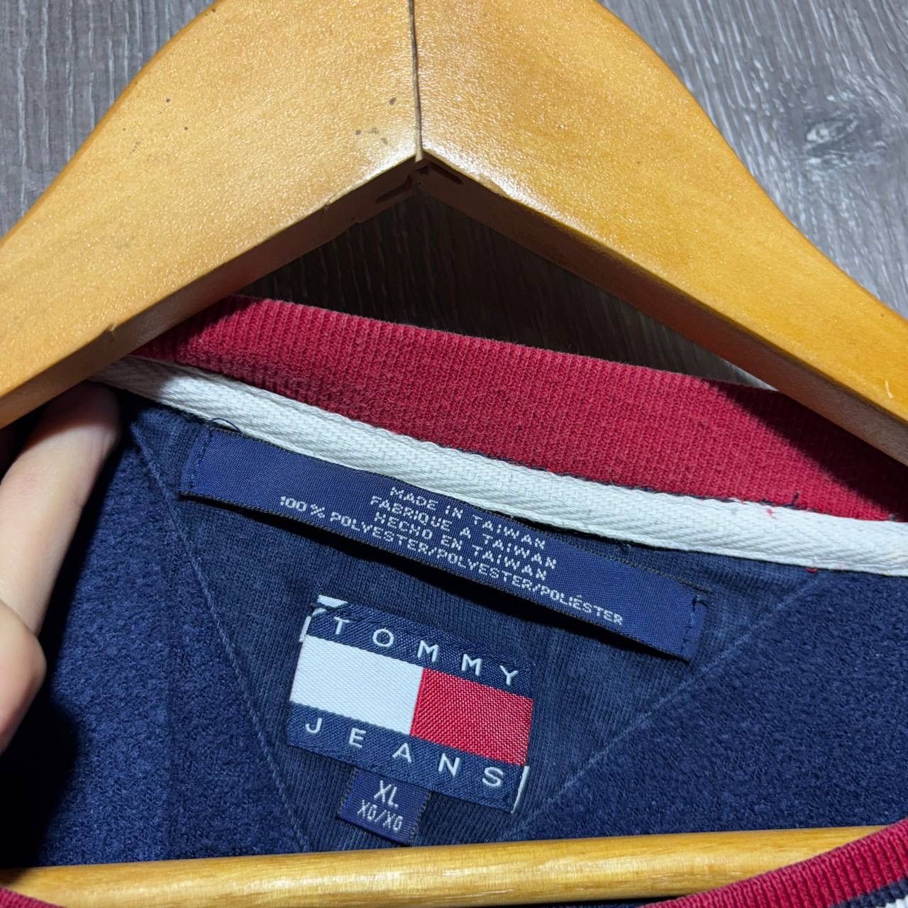 Tommy Jeans Vintage Tommy Jeans 90s Fleece Sweater Size US XL / EU 56 / 4 - 4 Thumbnail