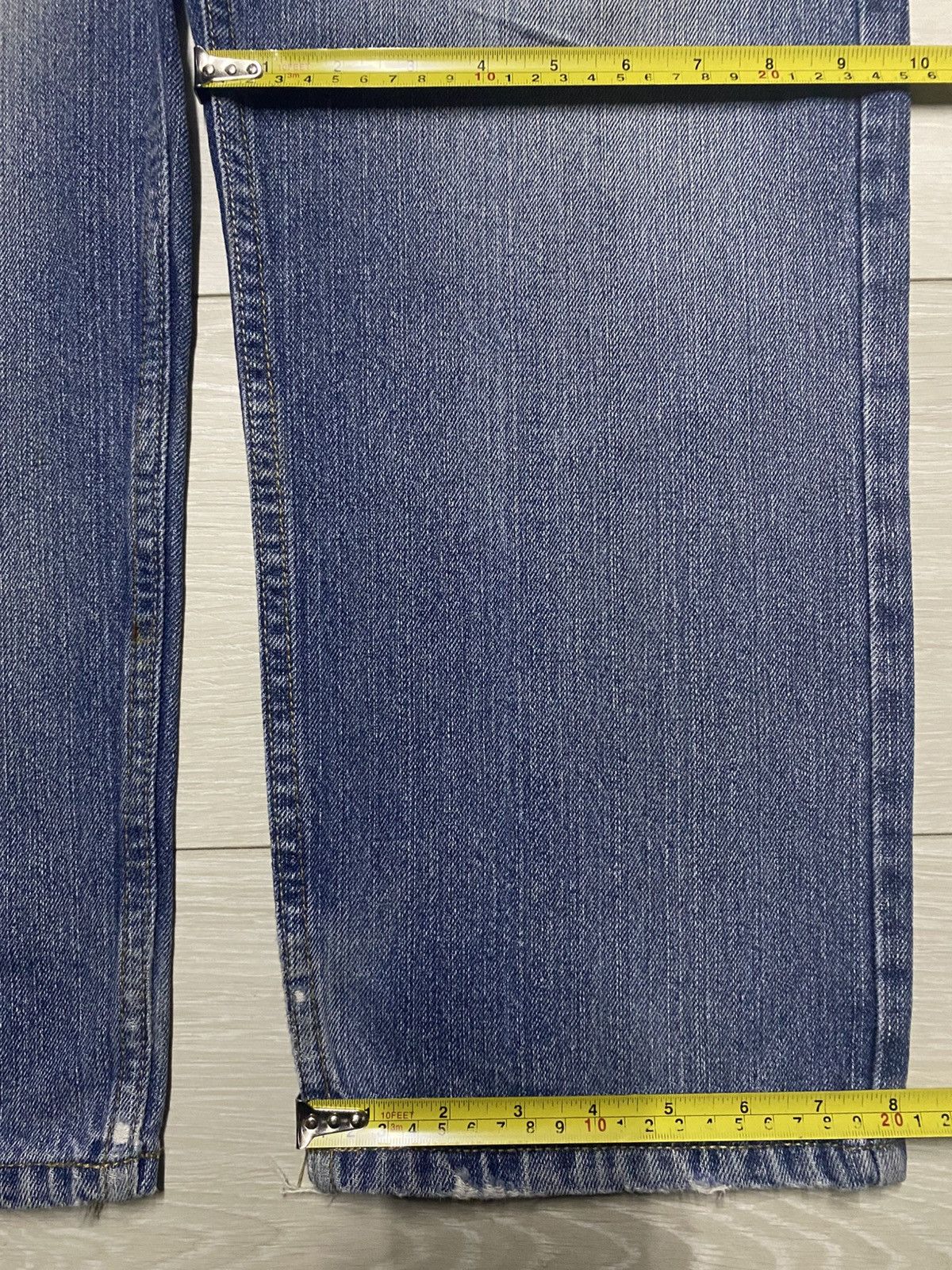 Japanese Brand Vintage Rapidly Embroidery Logo Faded Wash Taperred Leg Jean Size US 33 - 17 Thumbnail