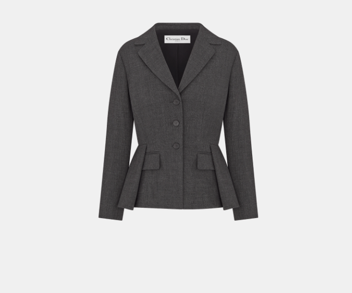 Dior o1w1db10925 441V20 Marlène Jacket in Gray Size XL / US 12-14 / IT 48-50 - 1 Thumbnail