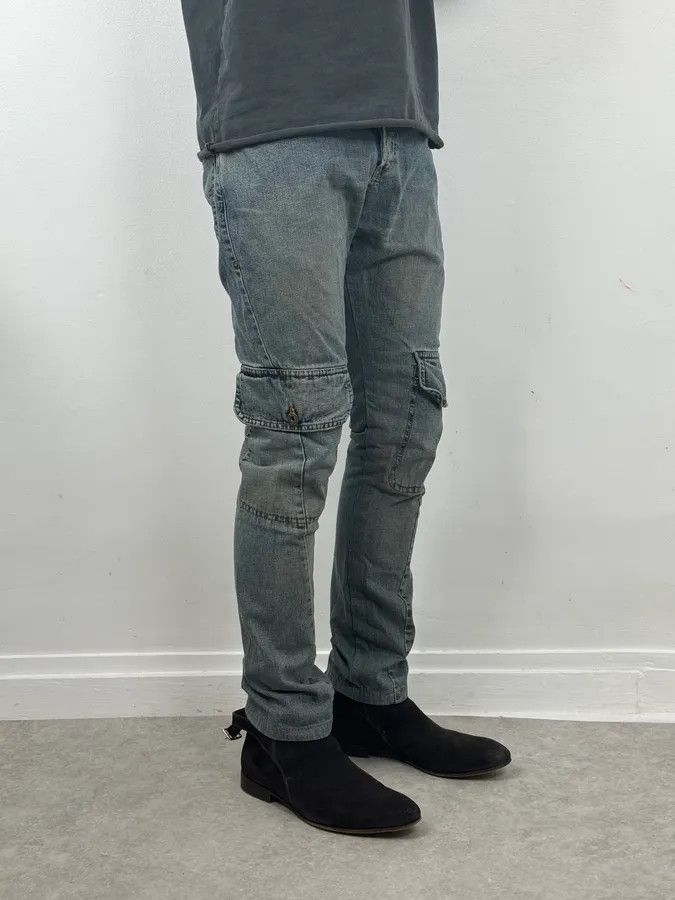 Dolce & Gabbana SS2006 Dolce & Gabbana Double Layer Yellow Tartan Blue Denim Cargo Jeans Size US 30 / EU 46 - 3 Thumbnail