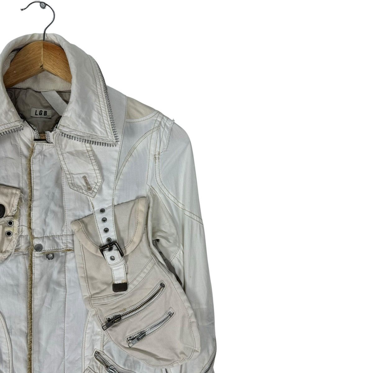 Le Grande Bleu (L.G.B.) 🌟00s L.G.B PARACHUTE DETACHABLE HOLSTER JACKET Size US XS / EU 42 / 0 - 4 Thumbnail