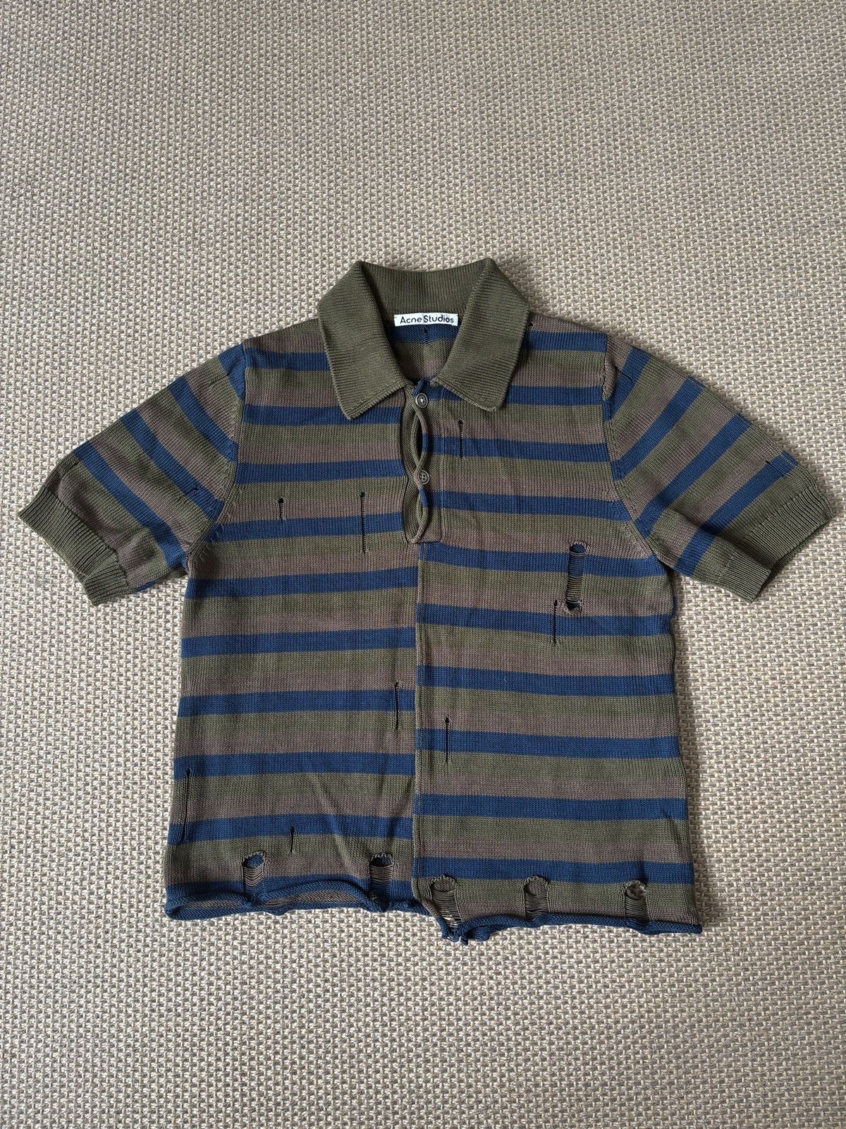 Acne Studios Knit Distressed Polo