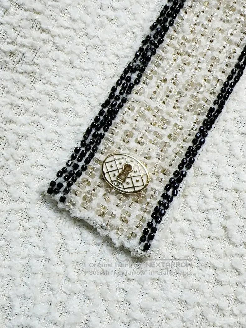 Chanel Chanel Metropolitan series milky white braided medium-slee Size XS / US 0-2 / IT 36-38 - 6 Thumbnail
