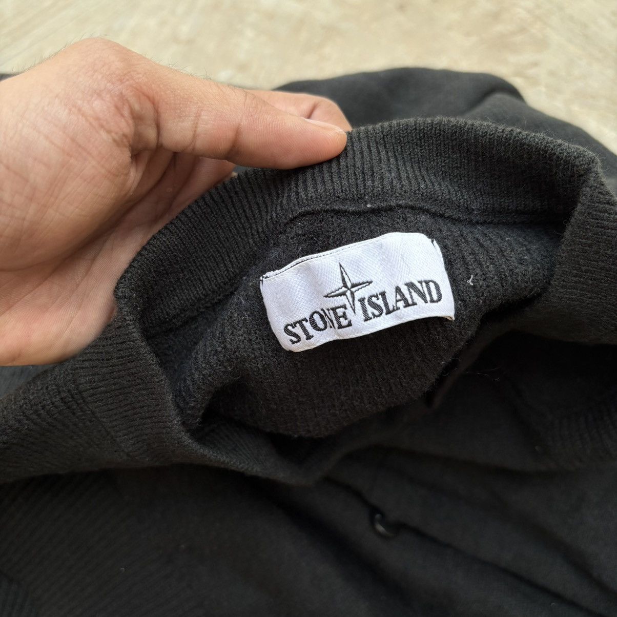 Vintage Crazy Vintage 90s Stone Island Knitwear Sweater Size US L / EU 52-54 / 3 - 6 Thumbnail