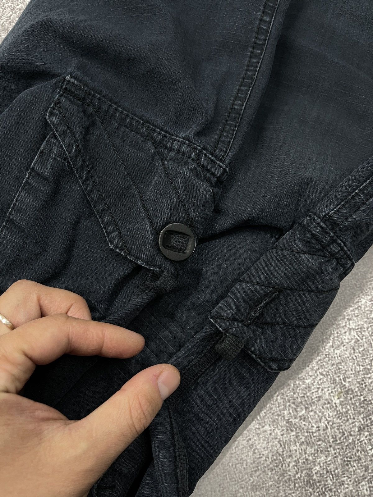 Nike Vintage Nike Cargo Distressed Pants Navy Drill Y2K ACG TN Size US 30 / EU 46 - 7 Thumbnail