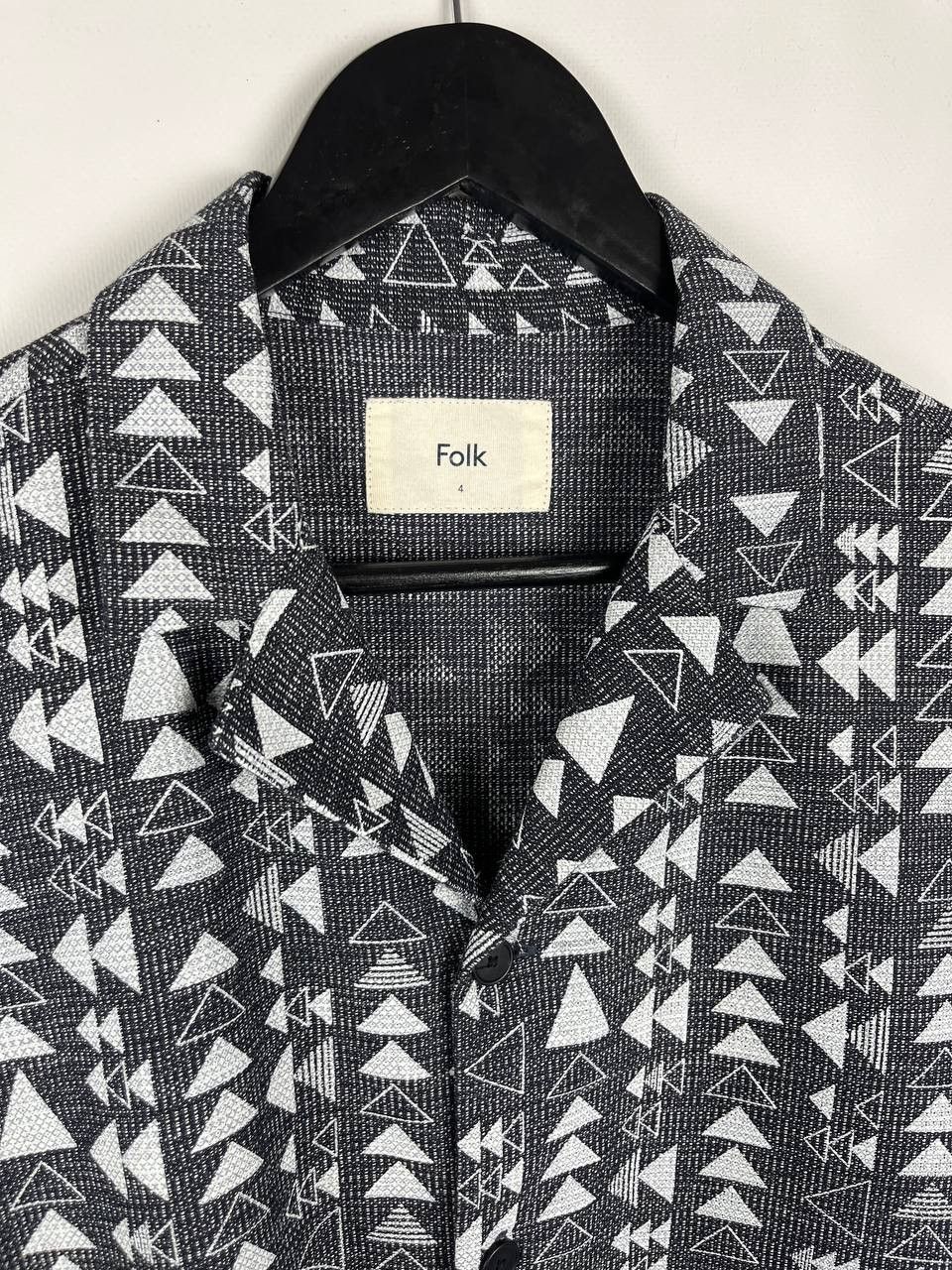 Folk Folk Cotton Tile Triangle Short Sleeve Camp Collar Shirt Size US L / EU 52-54 / 3 - 6 Thumbnail