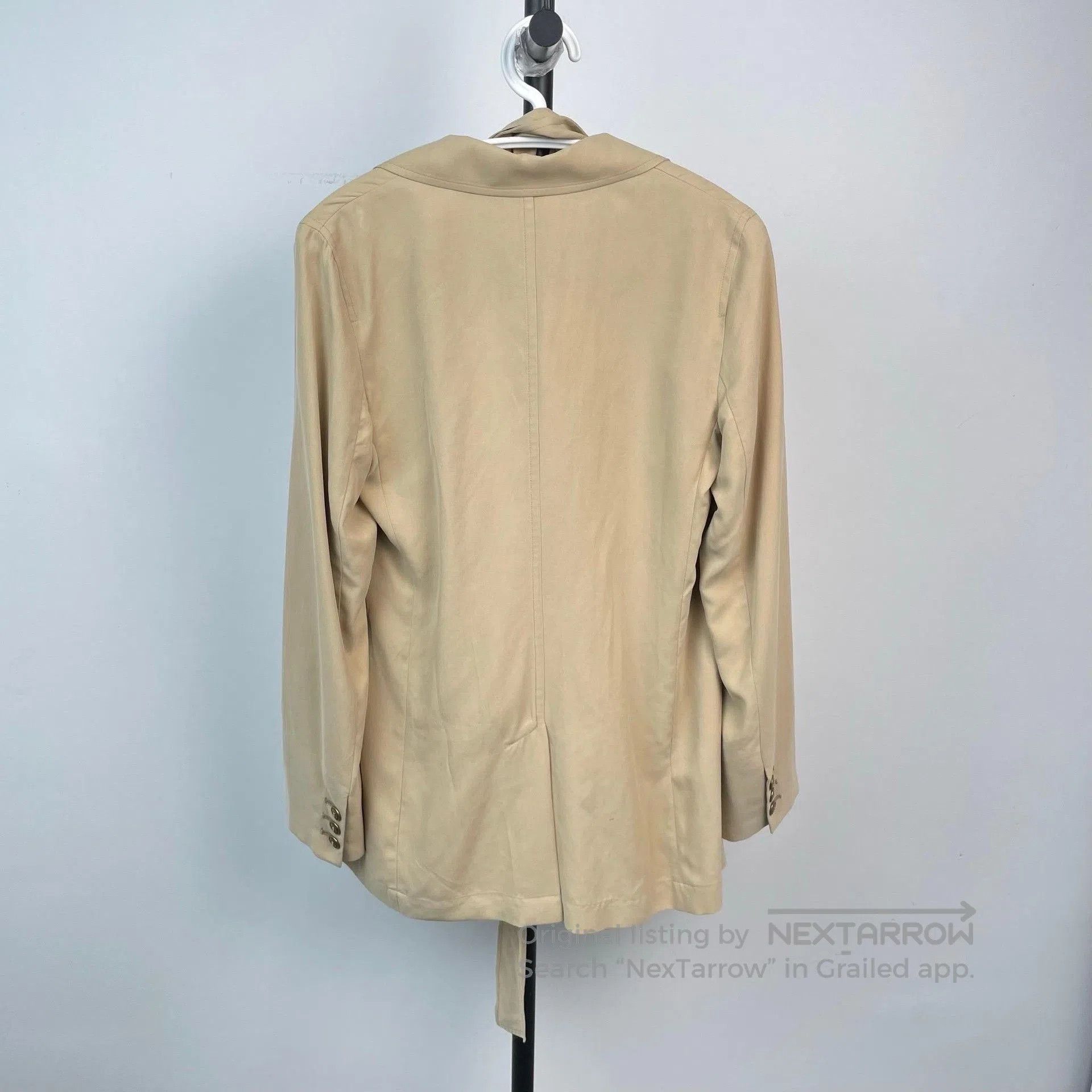 Max Mara Maxmara Beige Silk Jacket & Pants Suit. Size XXS / US 00 / IT 34 - 8 Thumbnail