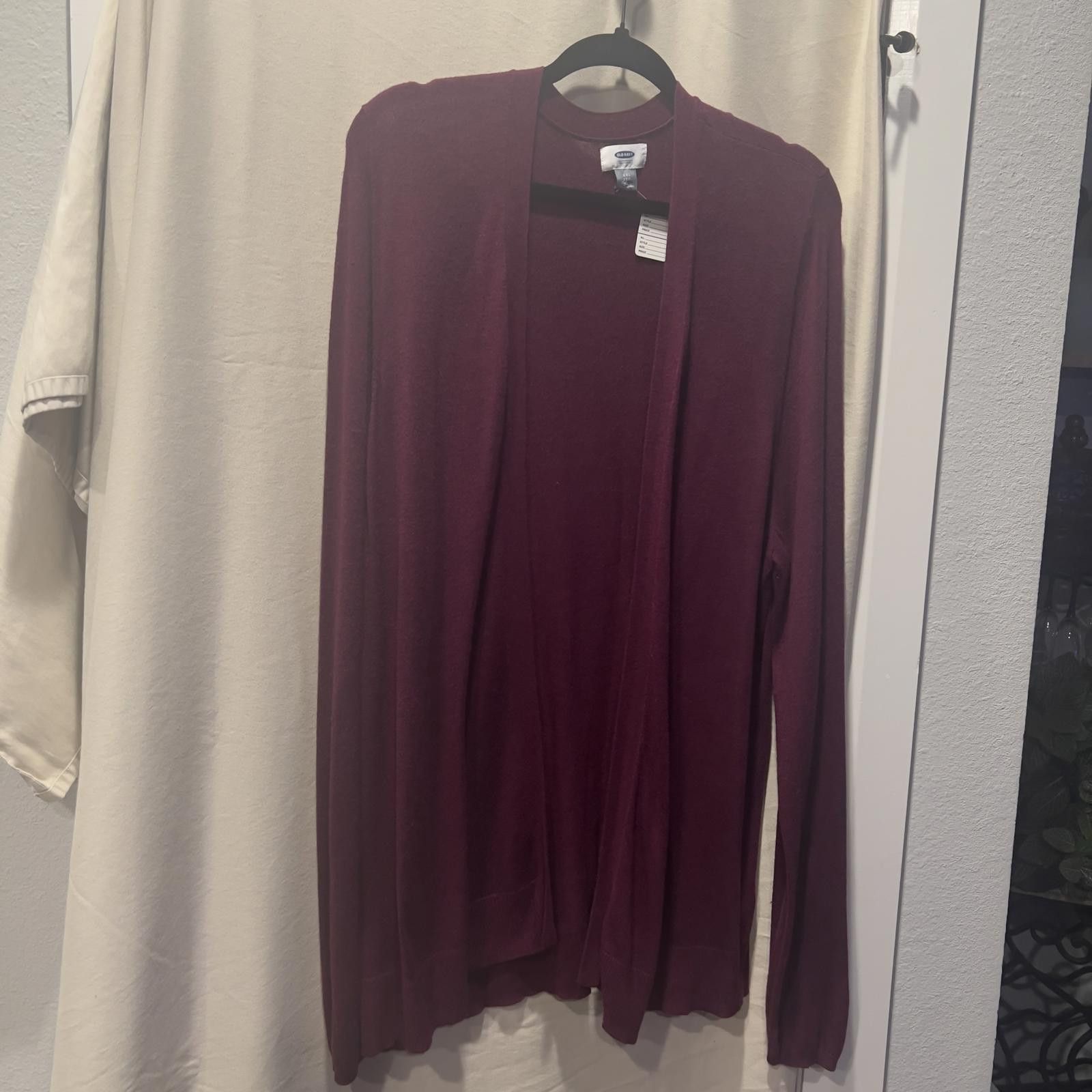 Old Navy Old Navy Women's Burgundy Open-Front Cardigan Sweater Size XXL / US 16-18 / IT 52-54 - 3 Thumbnail