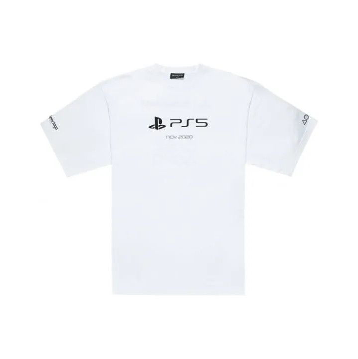Balenciaga Balenciaga x PlayStation White Graphic T-Shirt Size US S / EU 44-46 / 1 - 1 Thumbnail