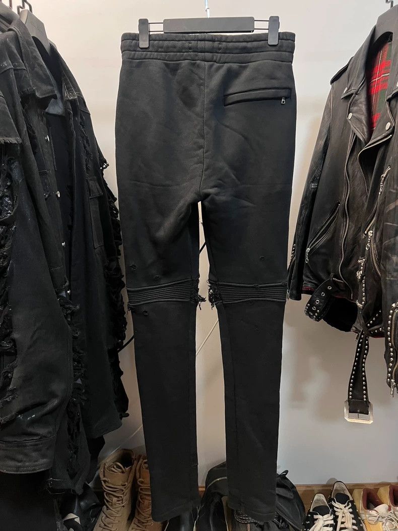 Amiri Amiri size S Gray Destroyed Leather Drawstring Sport Long P Size US 30 / EU 46 - 3 Thumbnail