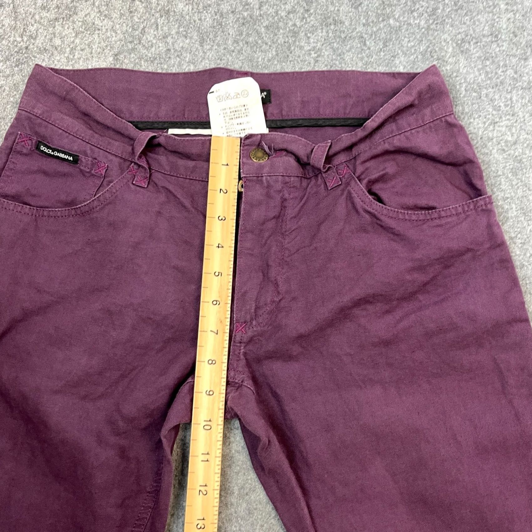 Dolce & Gabbana Dolce&Gabbana Womens Chino Trousers Pants Straight W32 UK12 Cropped Purple Size 34" / US 12 / IT 48 - 6 Thumbnail