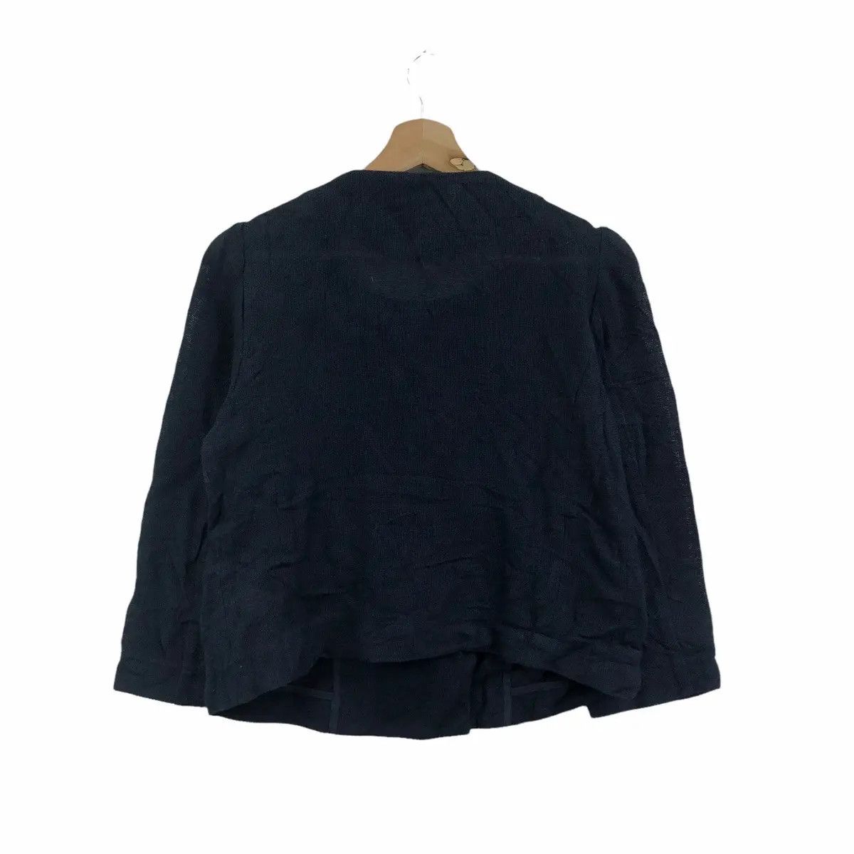 United Arrows Vtg 90’ UNITED ARROWS BELGIAN Linen Blouse Jacket Green Size S / US 4 / IT 40 - 2 Thumbnail