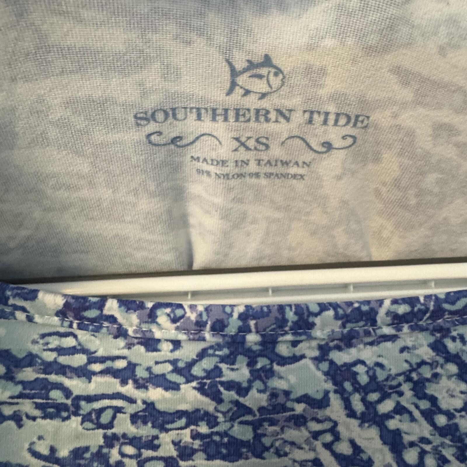 Southern Tide Southern Tide XS Blue Patterned Long Sleeve Dress Size XS / US 0-2 / IT 36-38 - 2 Thumbnail