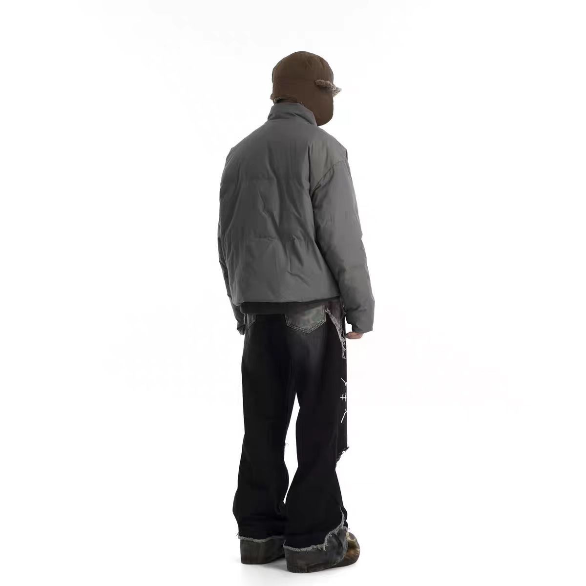 Japanese Brand × Jean Street Wash Hip Hop Straight Leg Camouflage Spliced Jeans Size US 32 / EU 48 - 4 Thumbnail