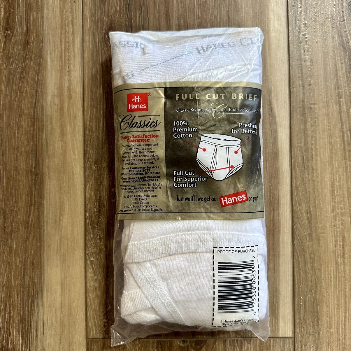 Hanes × Vintage Vintage 90’s 1998 Hanes 100% Cotton Briefs 3 Pack Size 38 Size 38 - 2 Thumbnail