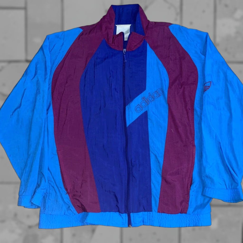 Adidas VINTAGE Adidas Windbreaker Jacket Blue Mens Large L Size US L / EU 52-54 / 3 - 1 Thumbnail