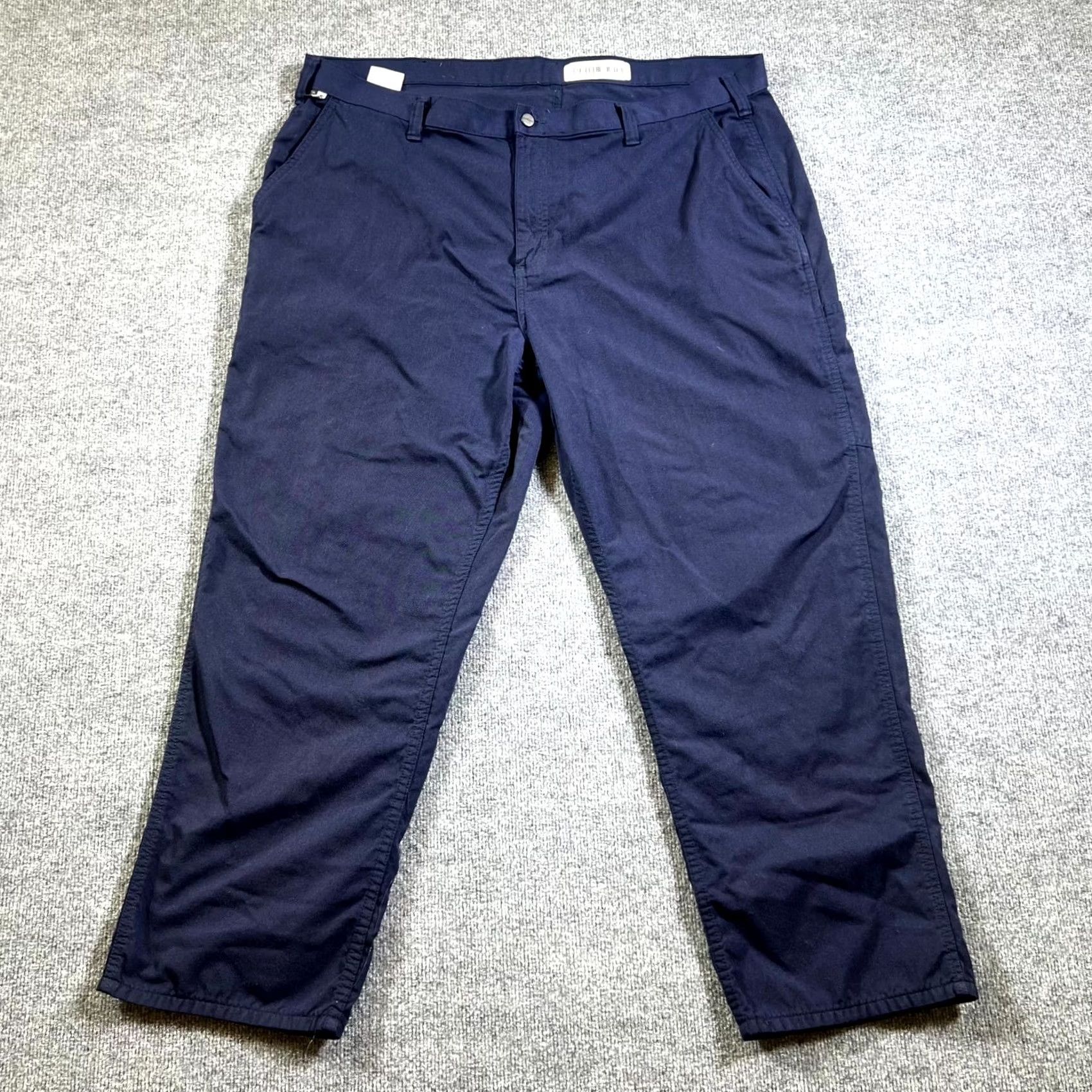 Carhartt Carhartt Mens Blue Carpenter Pants 44x32 Flame Resistant Workwear Straight Leg Pants Size US 44 / EU 60 - 2 Thumbnail