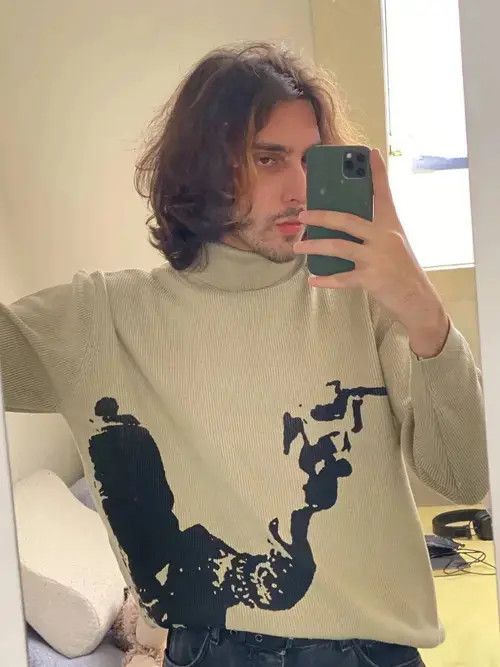 Japanese Brand × Vintage Japanese style knitted turtleneck sweater Size US S / EU 44-46 / 1 - 1 Thumbnail