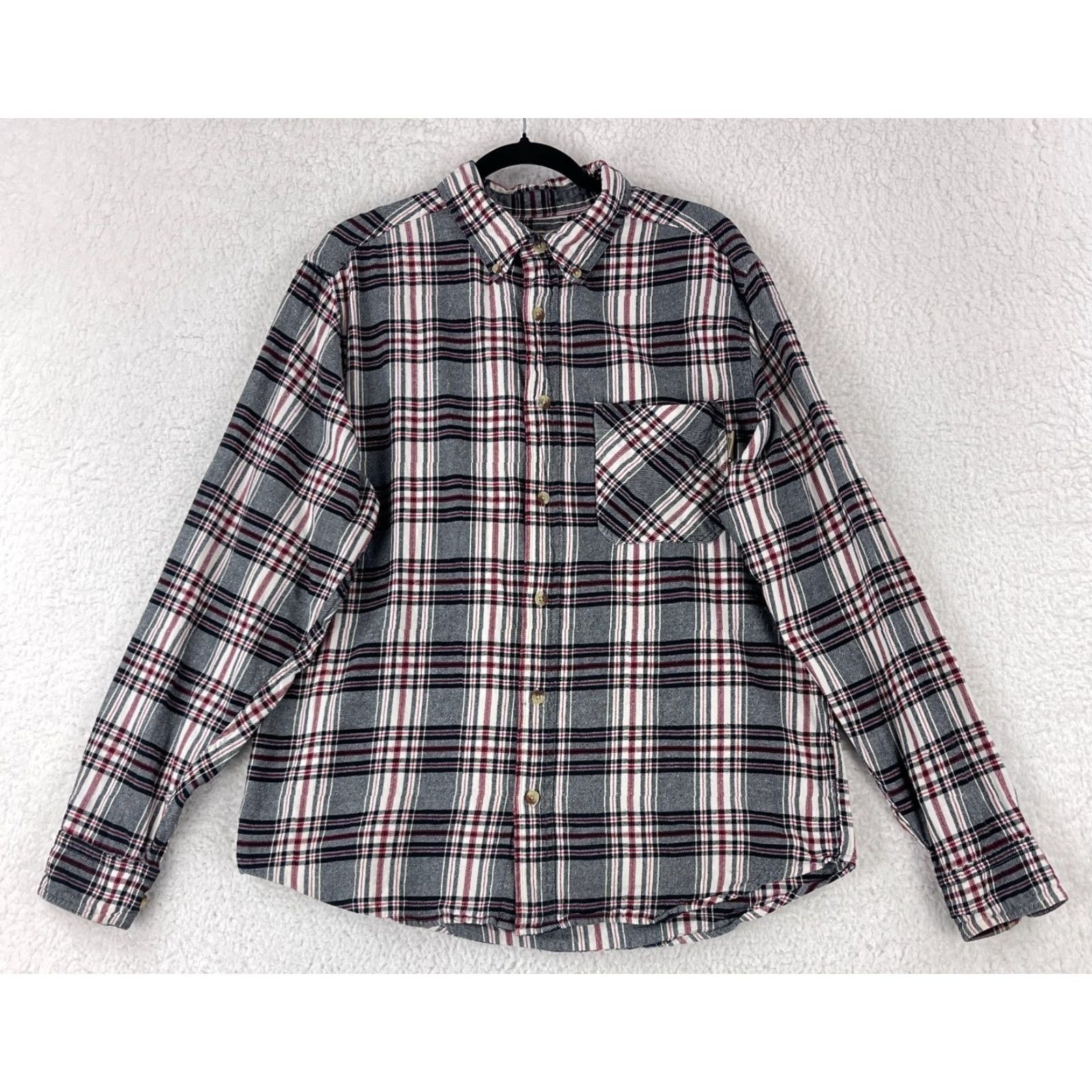 Vintage Woolrich Black Plaid Button-Up Flannel Mens Large Long Sleeve Casual Shirt Size US L / EU 52-54 / 3 - 2 Thumbnail