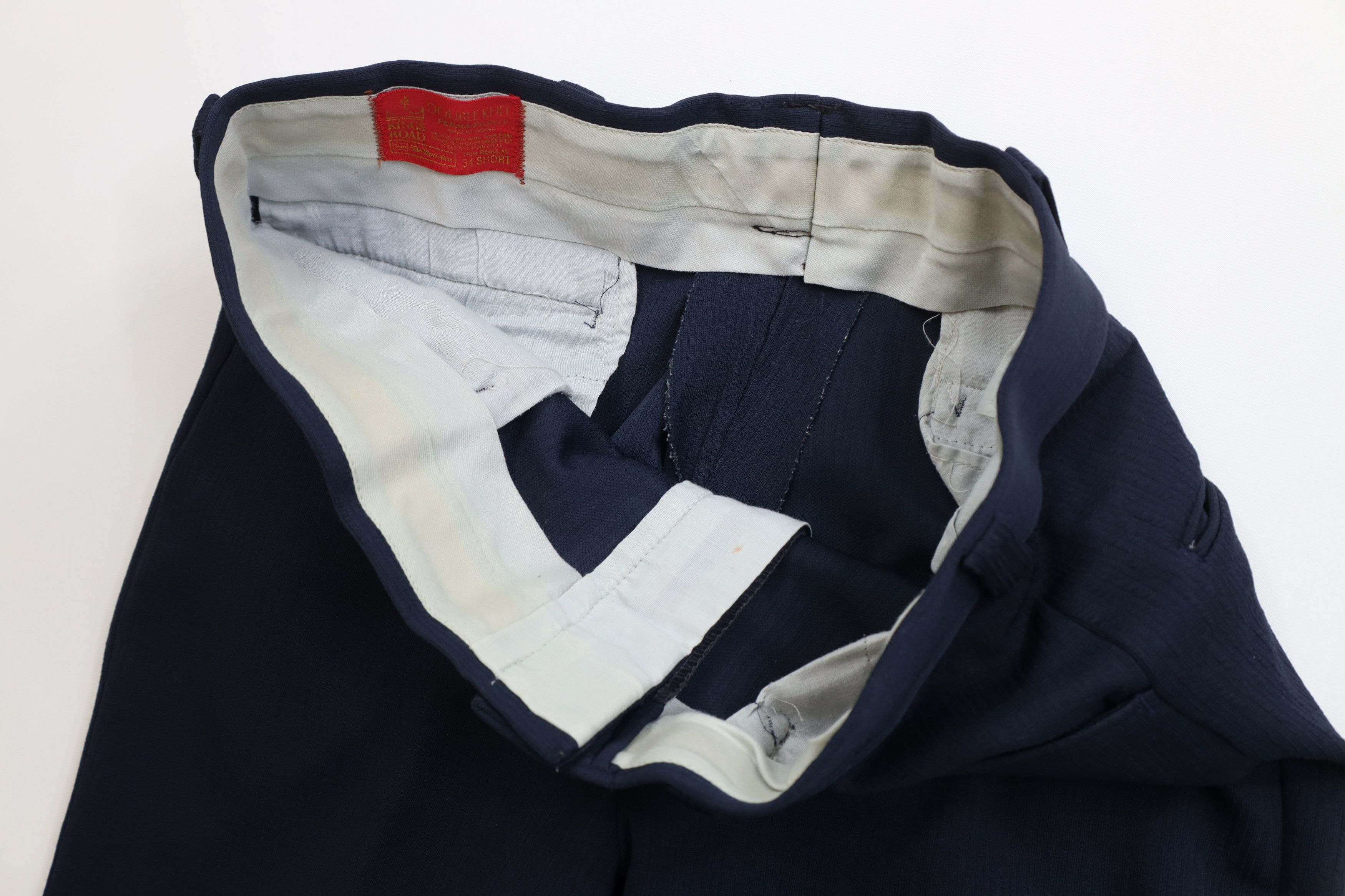 Vintage Vintage 70s Streetwear Flared Wide Leg Chino Pants Blue USA Size US 34 / EU 50 - 8 Thumbnail