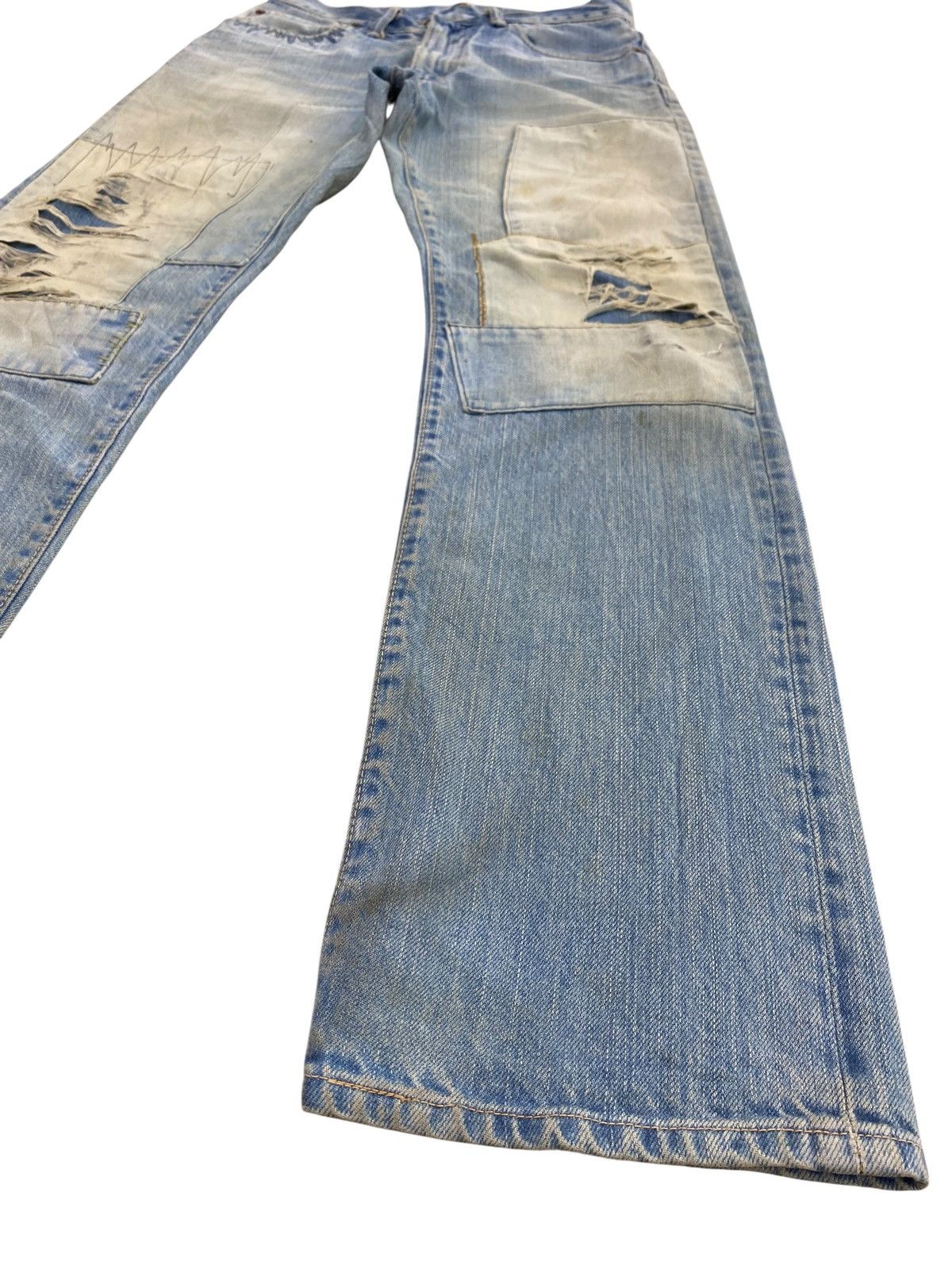 Japanese Brand Iron Market Brand Mud Wash Style Patch Jeans Size US 29 - 6 Thumbnail