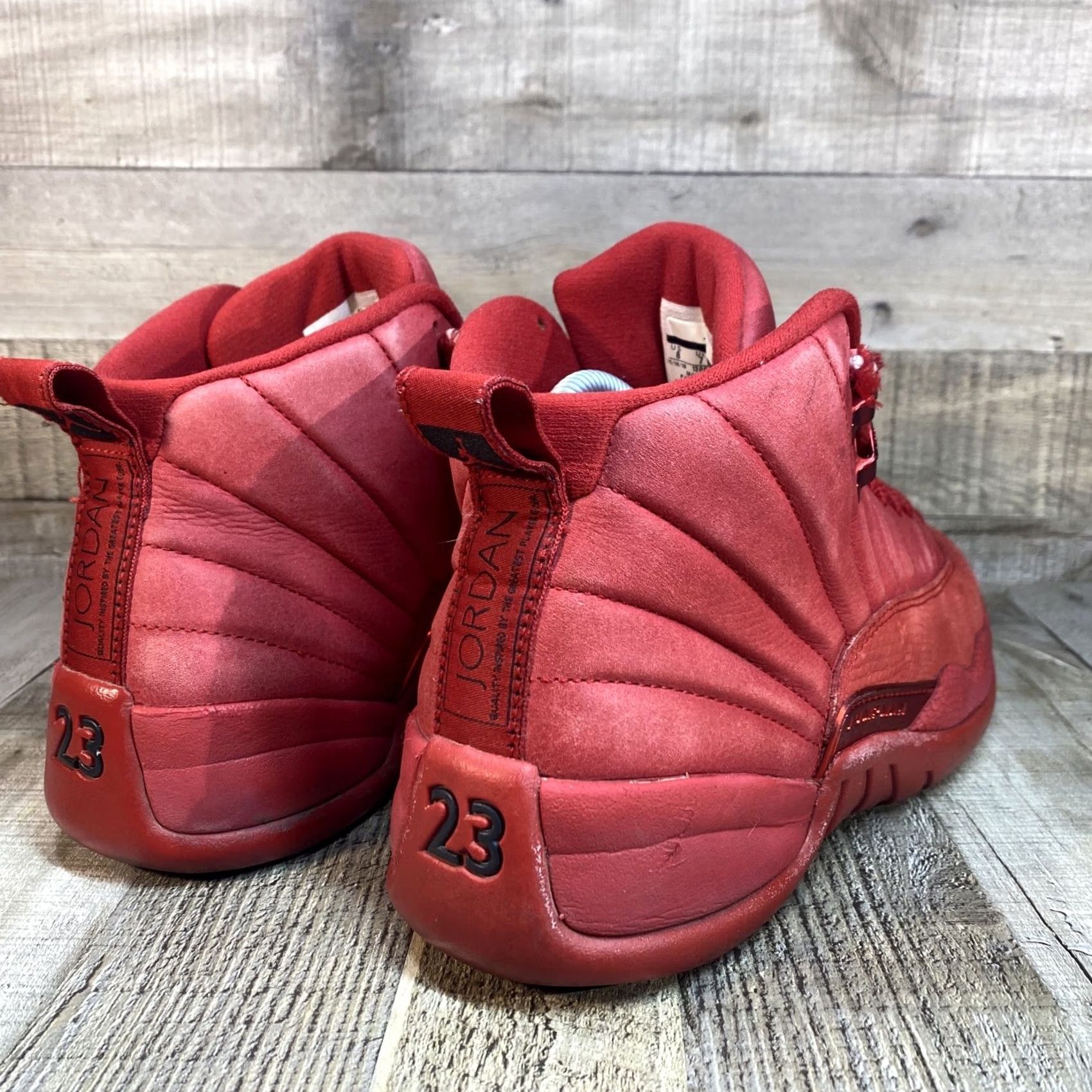 Jordan Brand Nike Air Jordan 12 XII Retro Gym Red 2018 Size 8 130690-601 Men Basketball Shoes Suede Outsole 12 Retro Size US 8 / EU 41 - 6 Thumbnail
