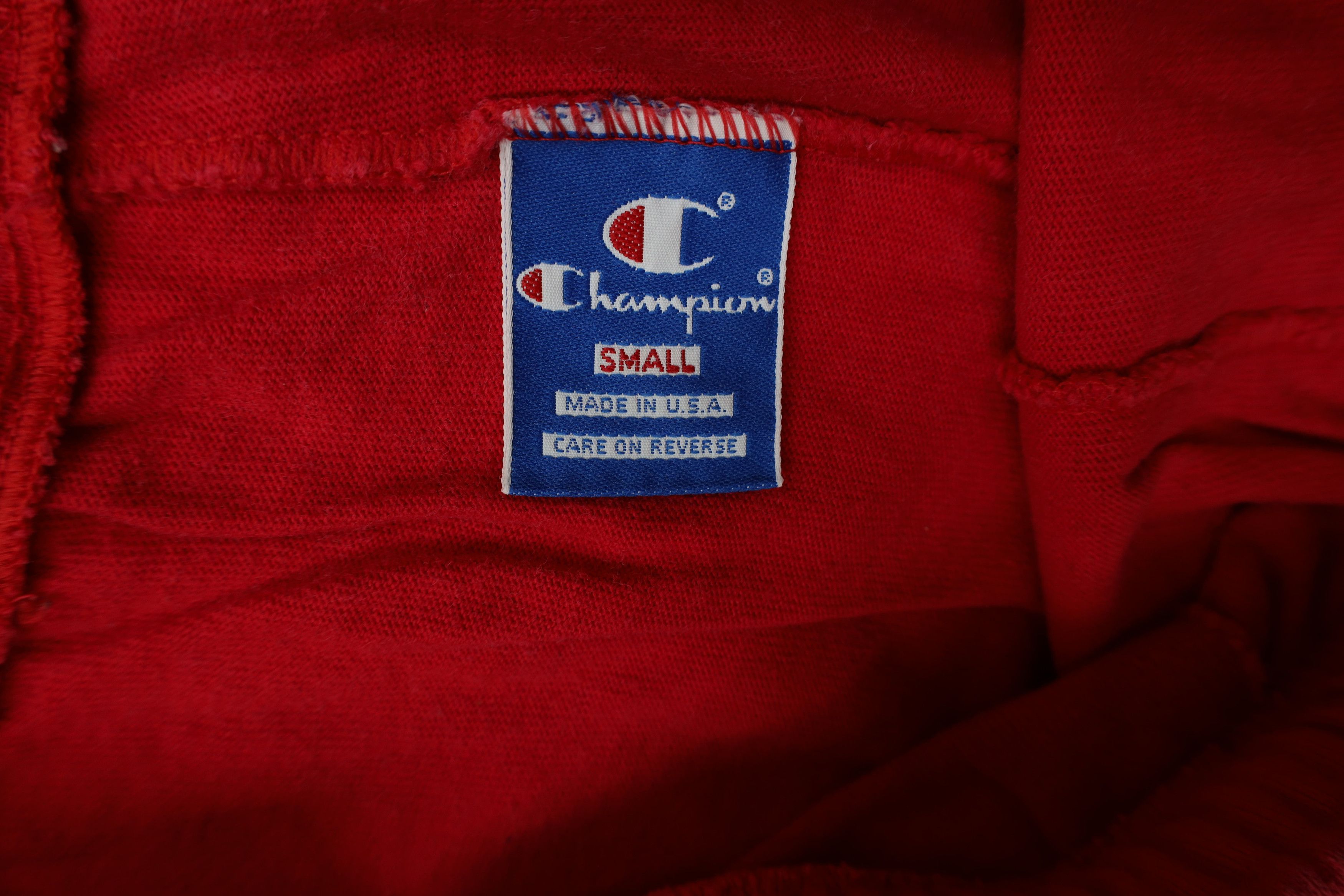 Champion Vintage 90s Champion Spell Above Knee Shorts Red Cotton USA Size US 30 / EU 46 - 8 Thumbnail