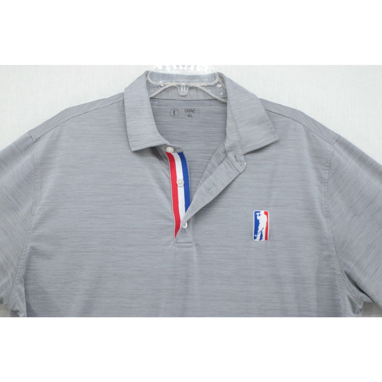 Vintage USAG You Suck At Golf Polo Shirt Men's XL Gray Performance Stretch Embroidered Polo Shirt XS? Size US XL / EU 56 / 4 - 4 Thumbnail