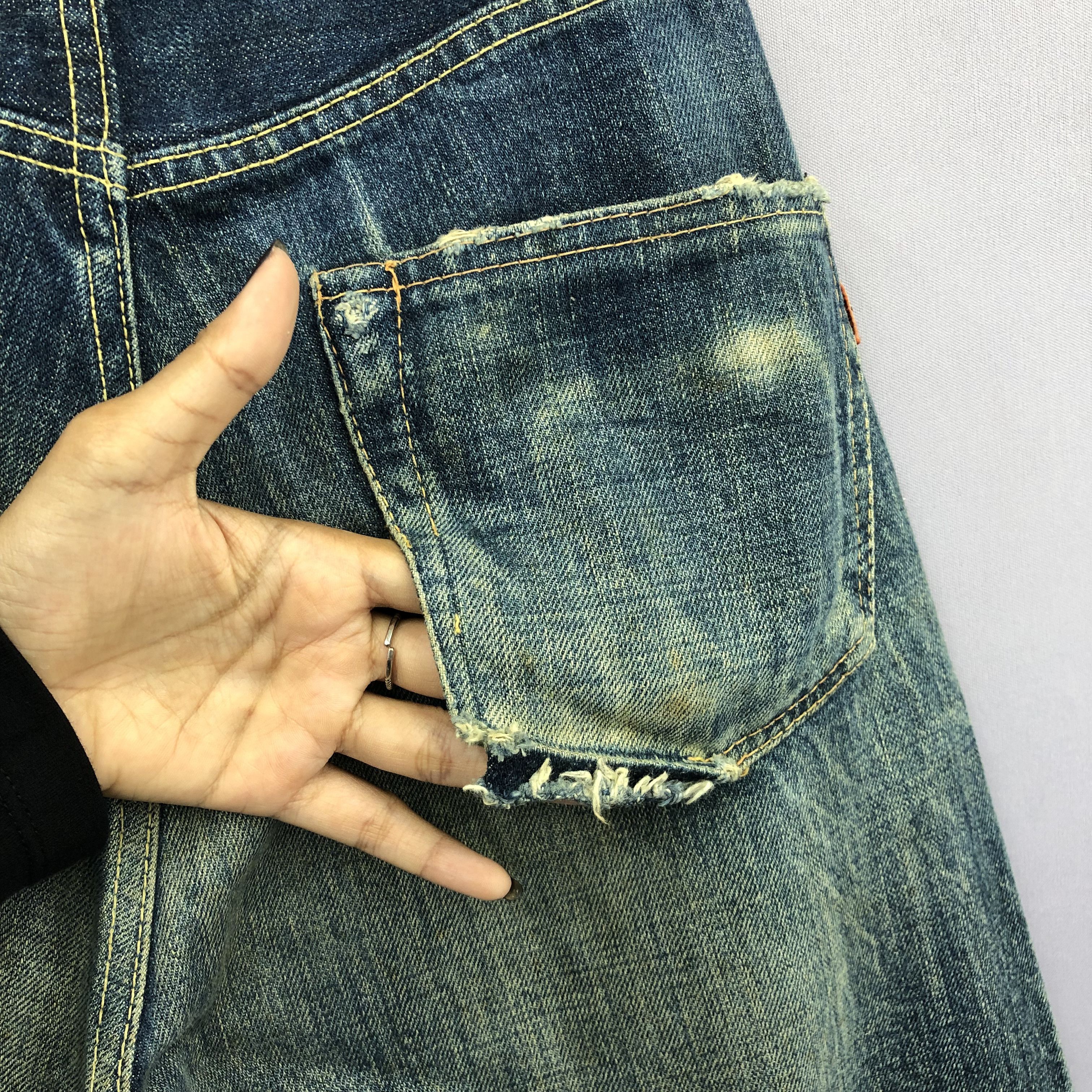 Japanese Brand Vintage Rusty Omnigod Selvedge Japanese Jeans Redline Denim Size 26" / US 2 / IT 38 - 6 Thumbnail