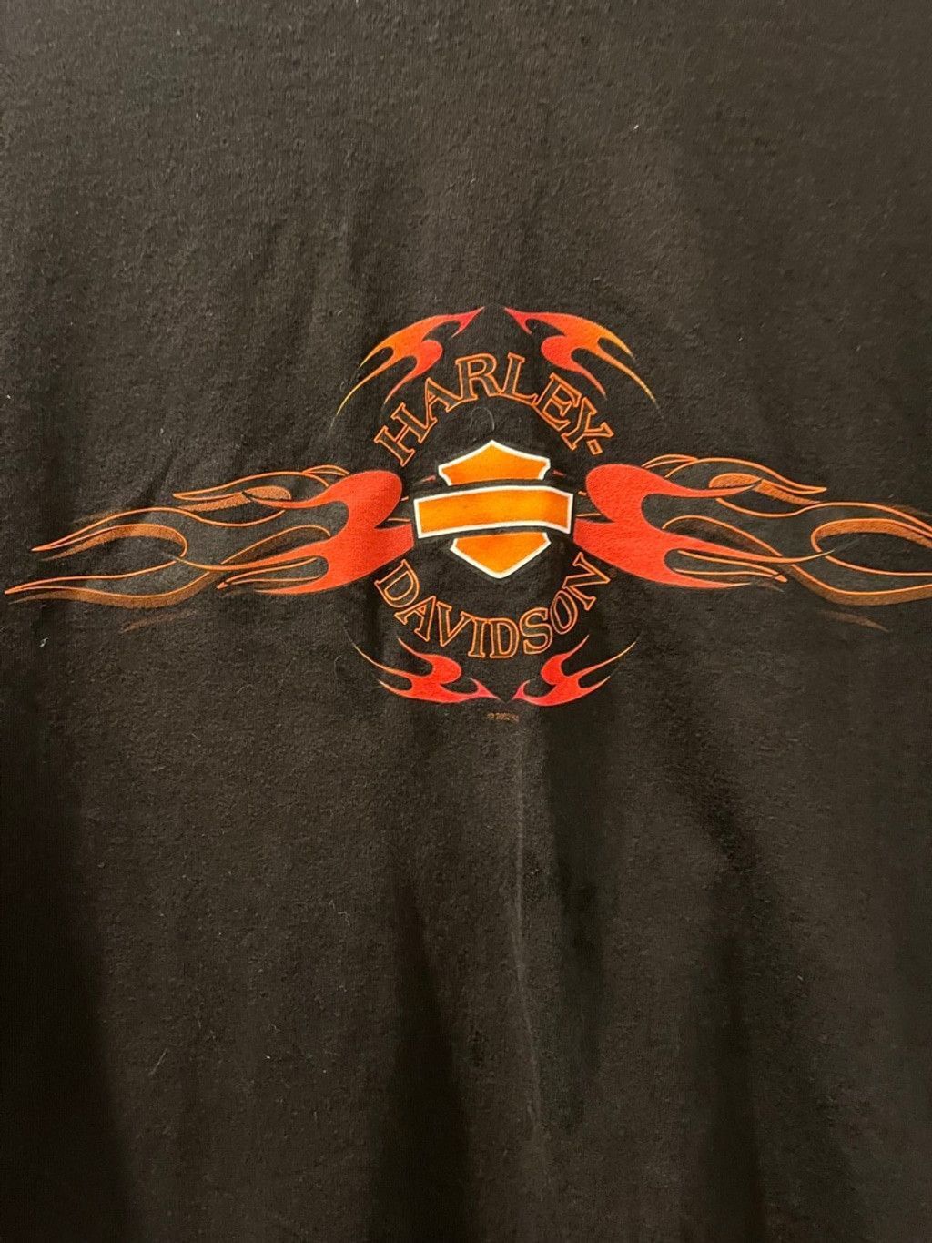 Harley Davidson Vintage 2002 Harley Davidson Orange Flame T-Shirt Size 2XL Size US XXL / EU 58 / 5 - 4 Thumbnail