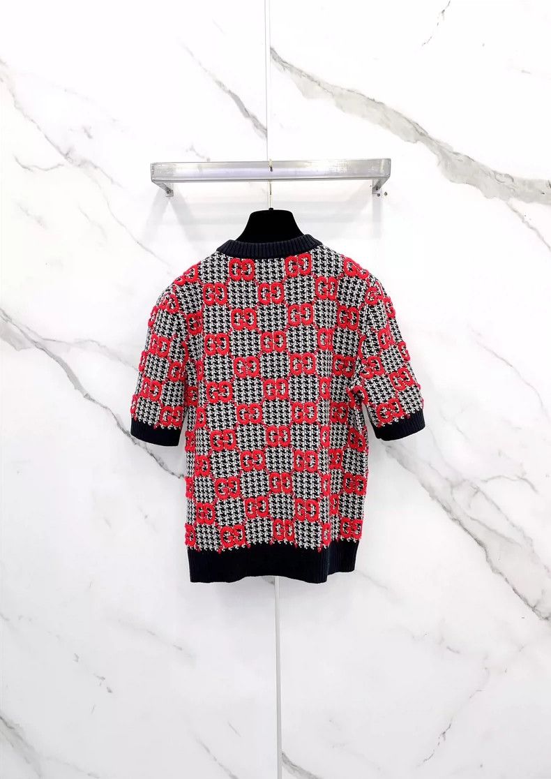 Gucci Gucci GG knot velvet thousand-bird plaid women's wool short Size M / US 6-8 / IT 42-44 - 2 Thumbnail