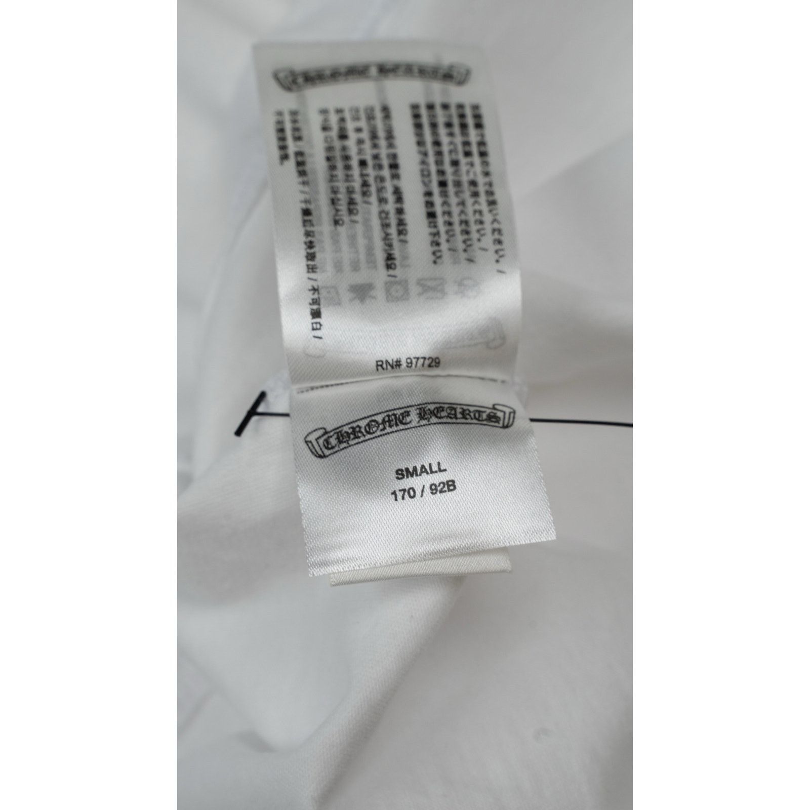 Chrome Hearts Neck Logo T-Shirt 'White' Size US S / EU 44-46 / 1 - 6 Thumbnail